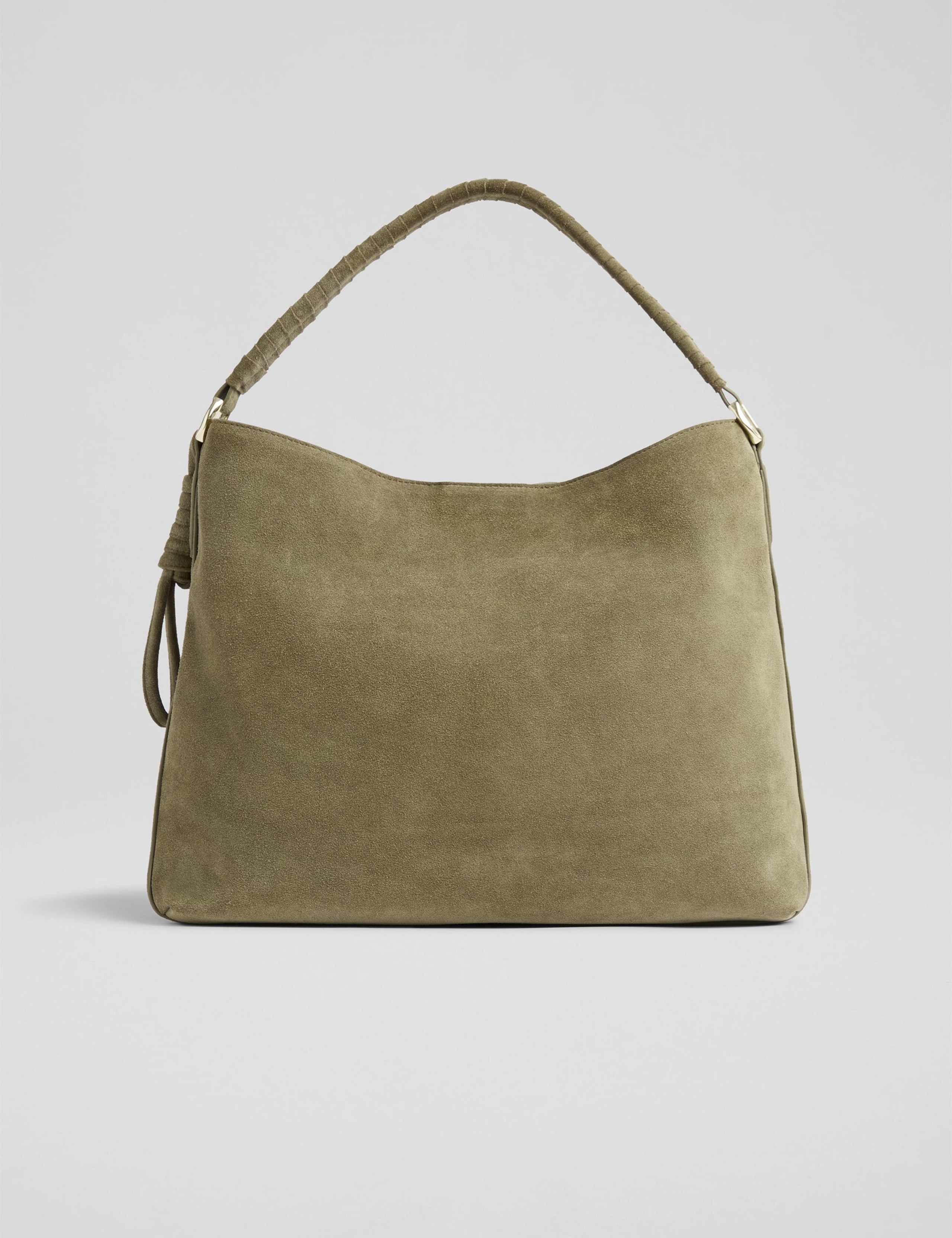 Leather Hobo Shoulder Bag 2 of 3