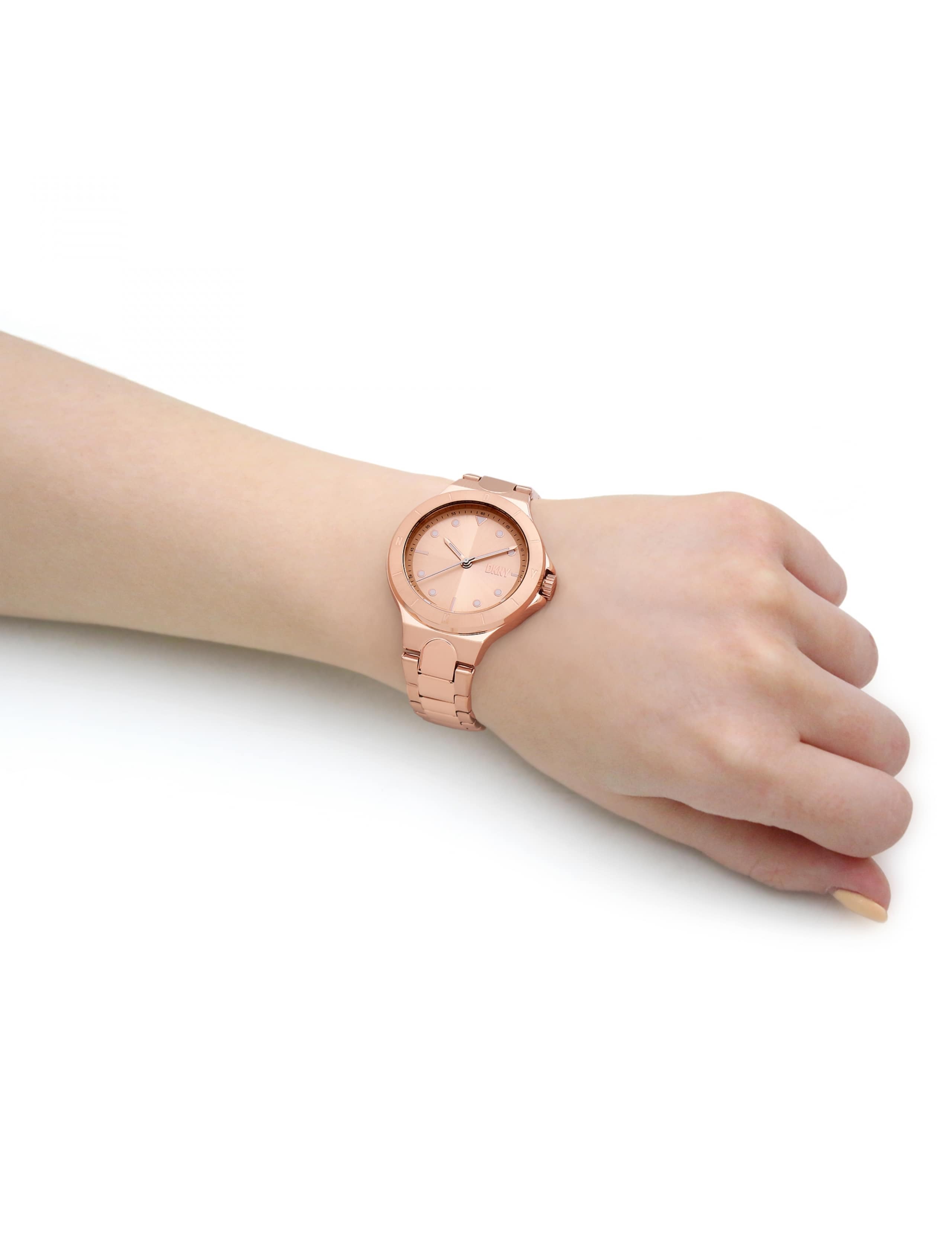 DKNY Rose Gold Chambers Metal Bracelet Watch 2 of 7