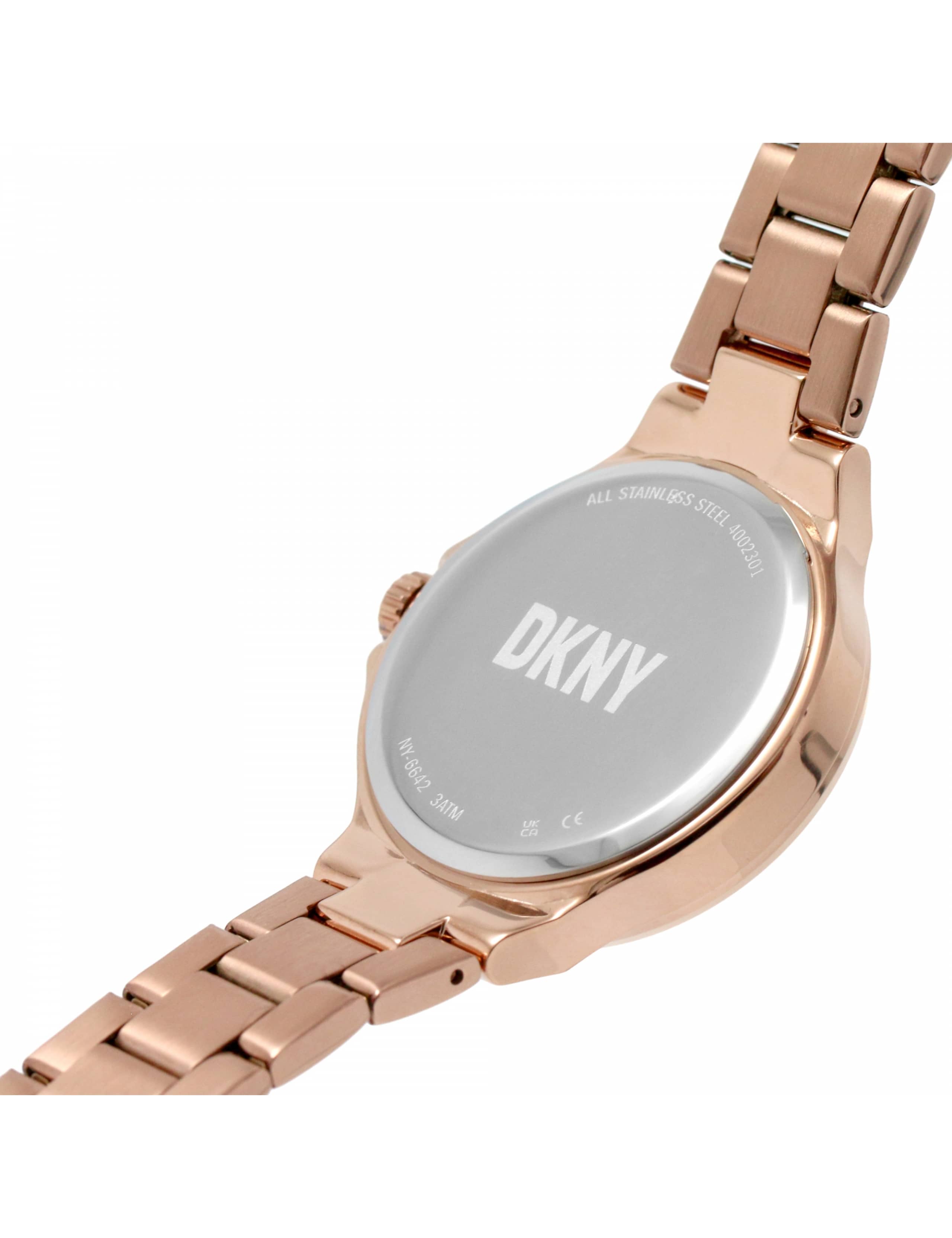 DKNY Rose Gold Chambers Metal Bracelet Watch 6 of 7