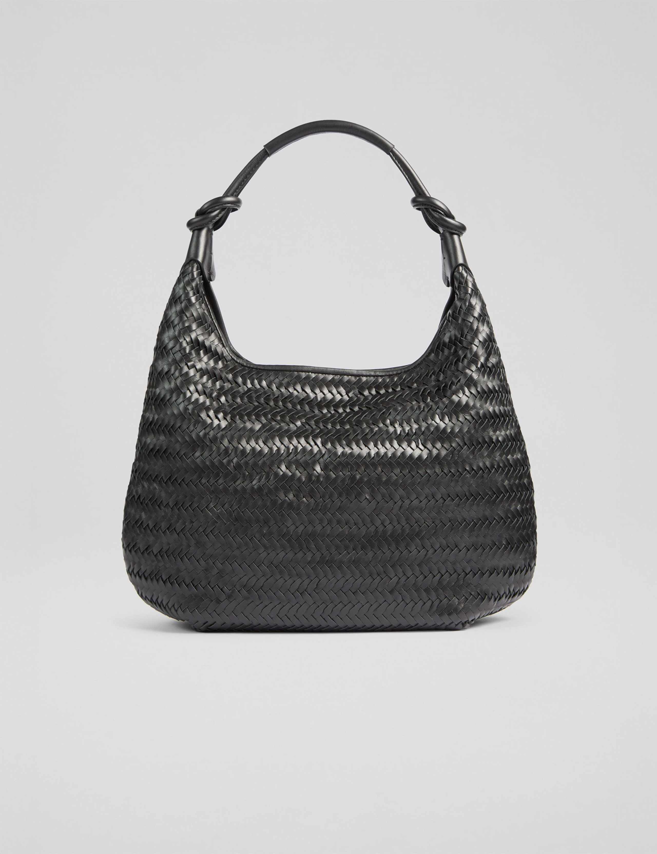 Leather Woven Tote Bag 1 of 2