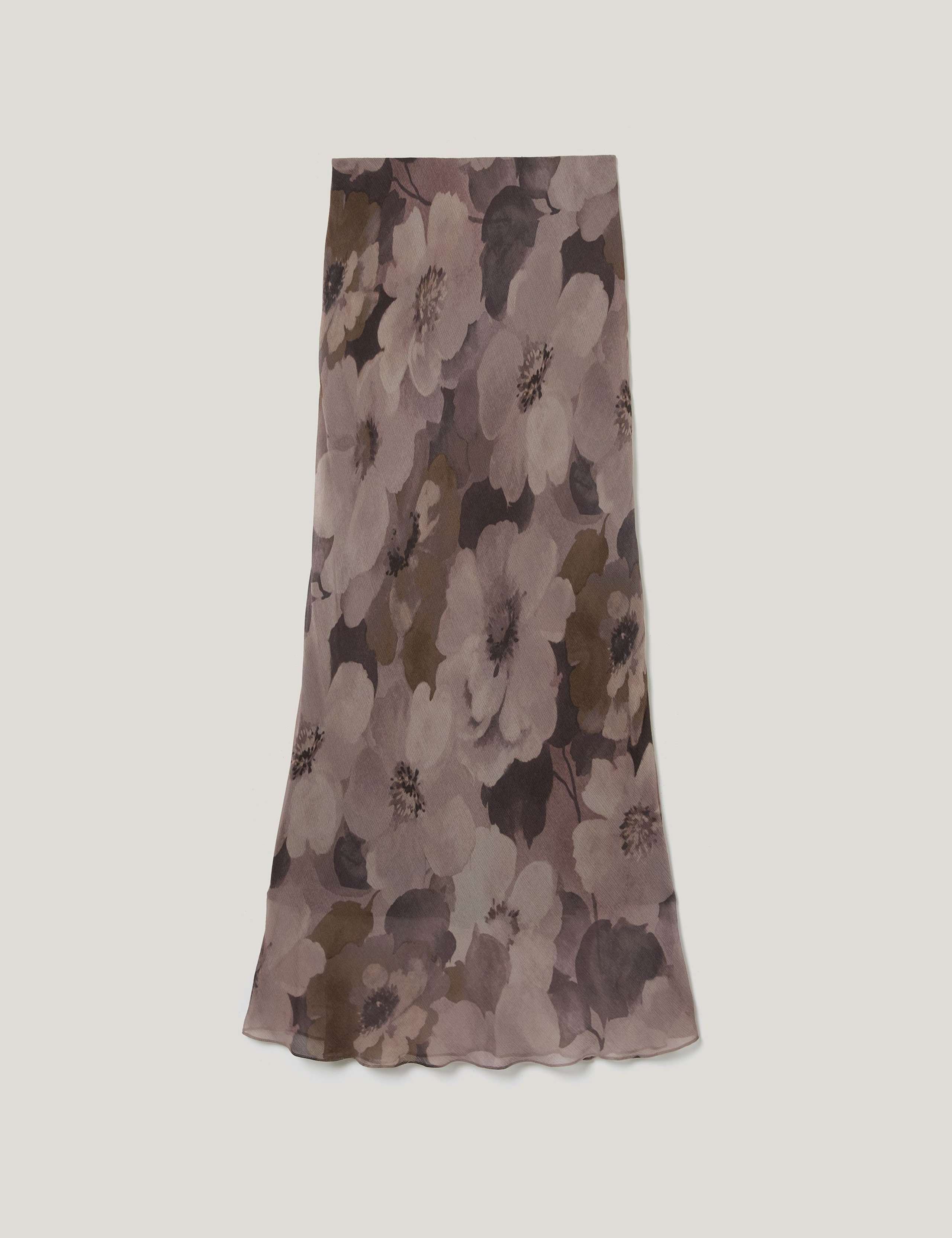 Jacquard Floral Midi A-Line Skirt 2 of 5