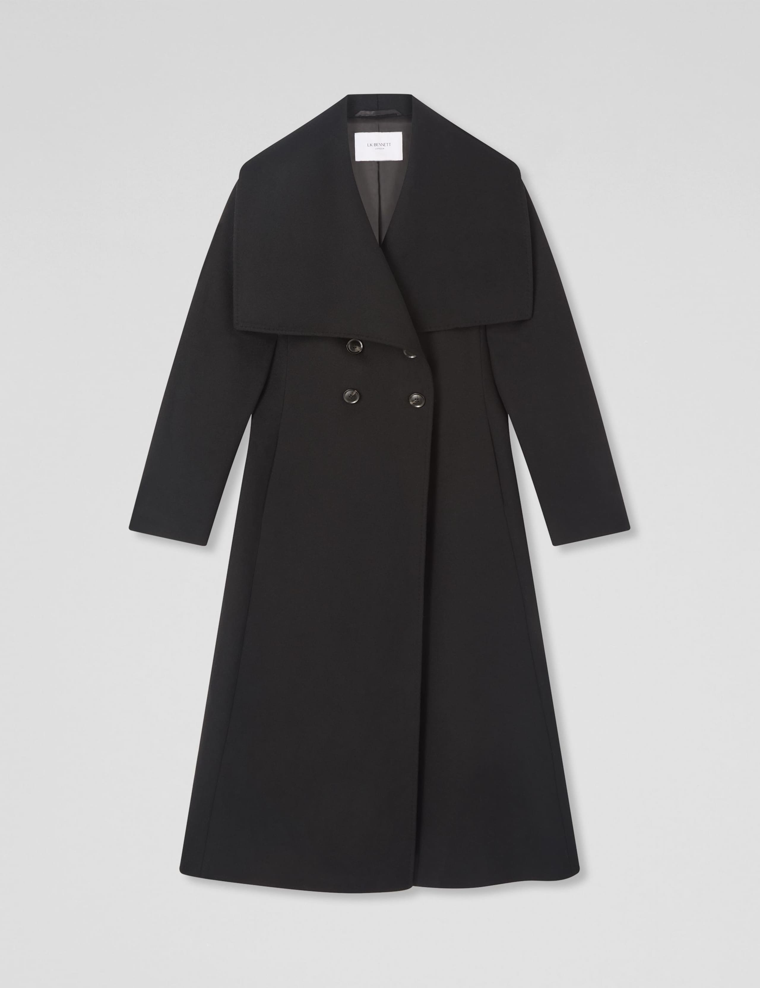 Pure Wool Large Collar Double Breasted Coat 2 of 4