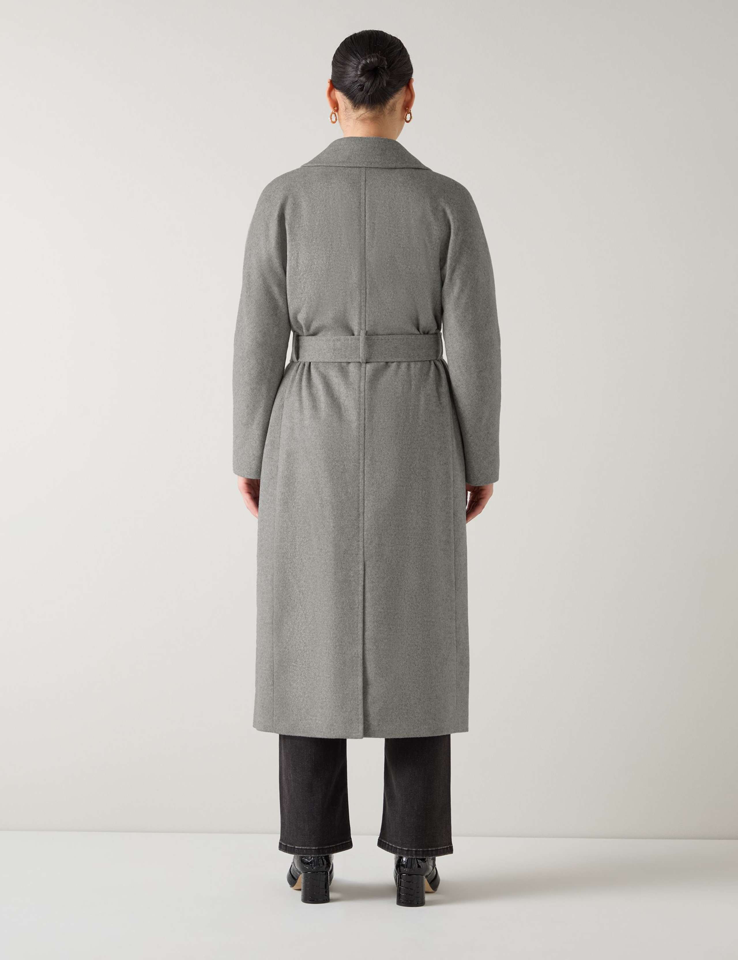 Pure Wool Belted Relaxed Maxi Wrap Coat 2 of 3