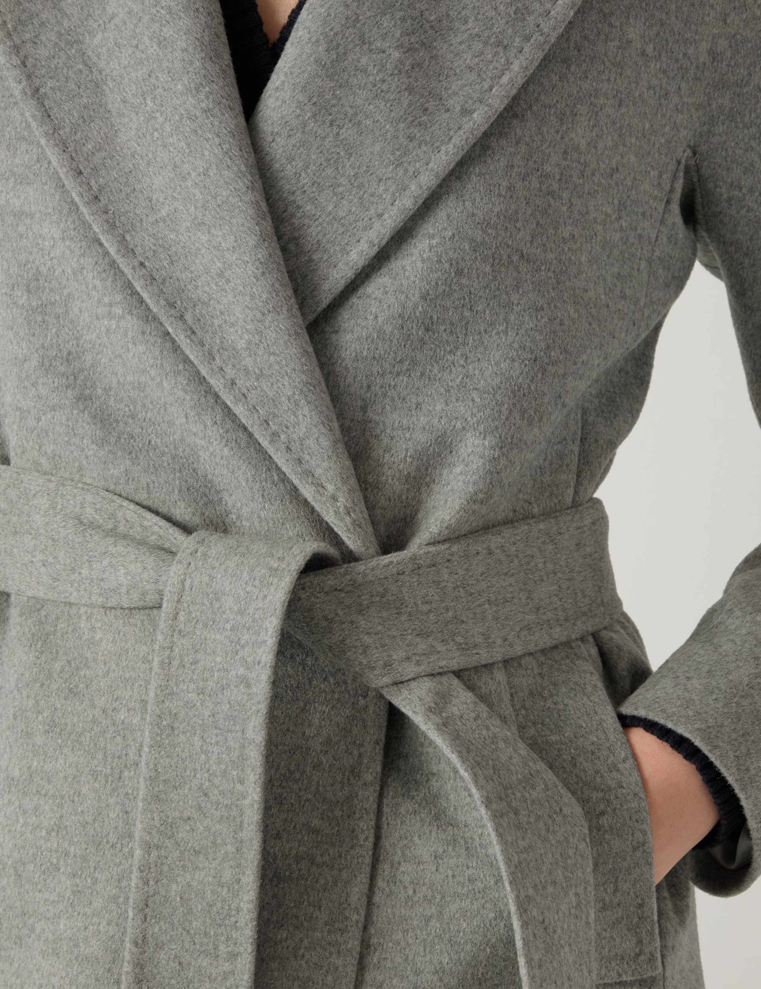 Pure Wool Belted Relaxed Maxi Wrap Coat 3 of 3