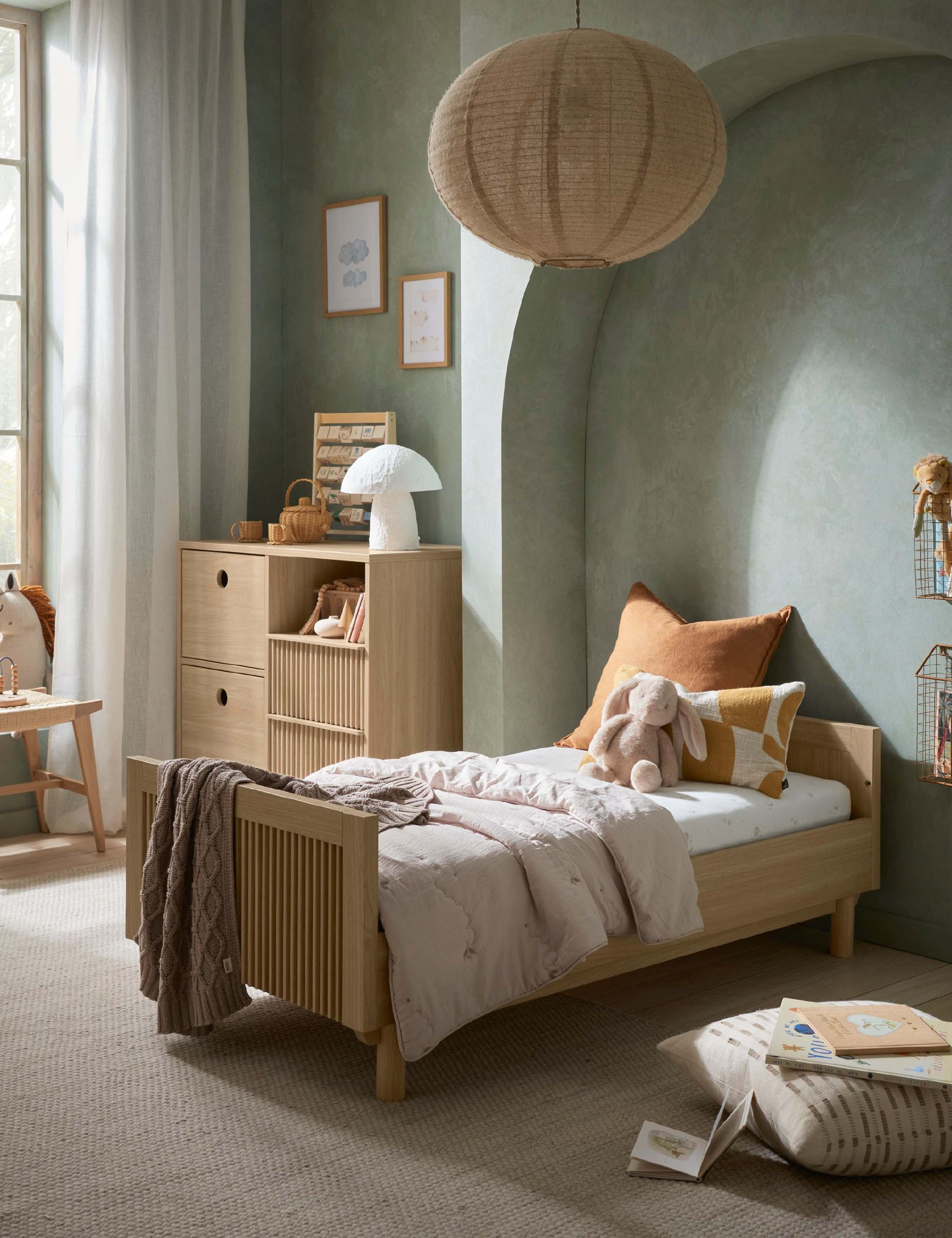 Oska Cot Bed, Narrow Dresser Changer & Wardrobe 5 of 12