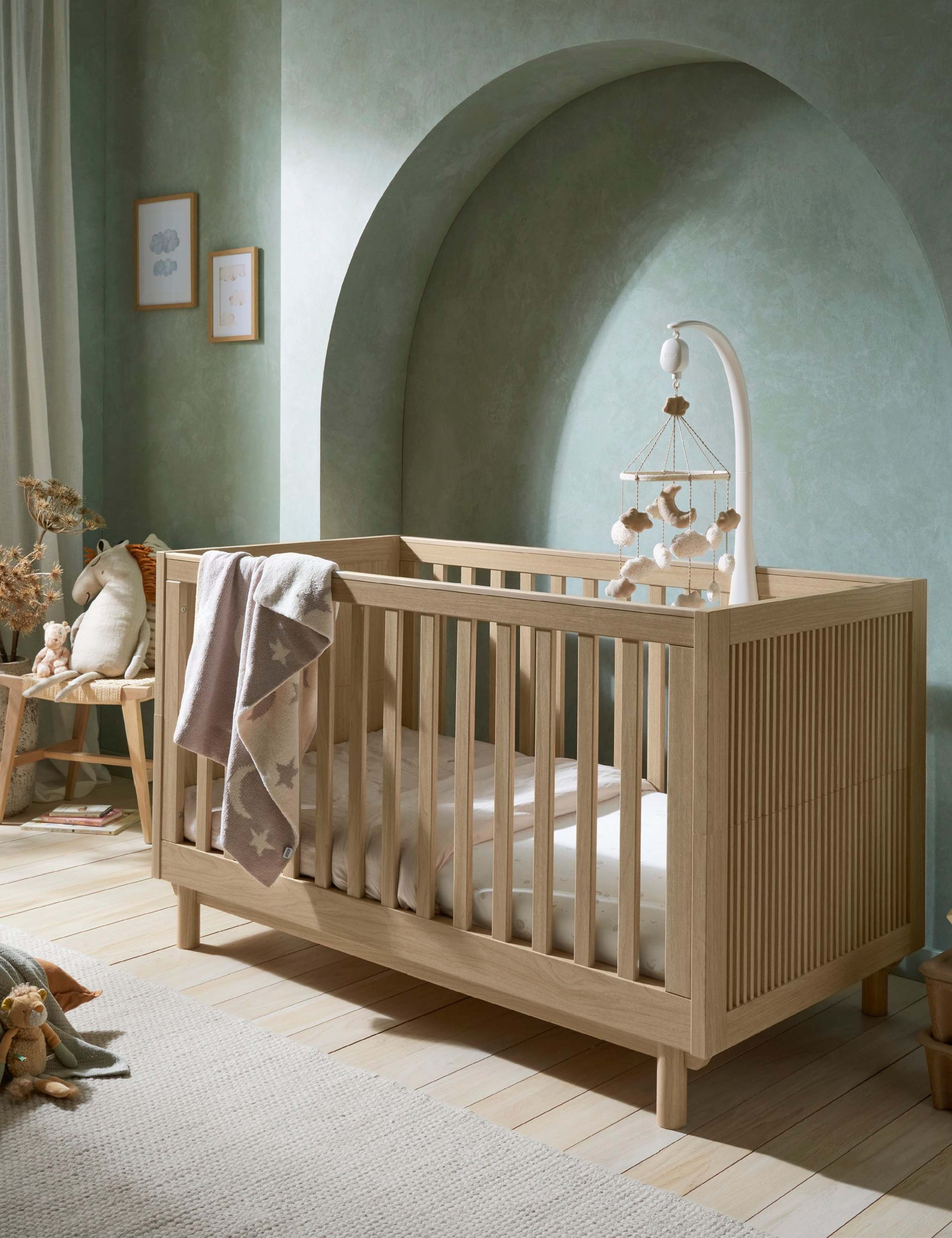 Oska Cot Bed, Narrow Dresser Changer & Wardrobe 6 of 12