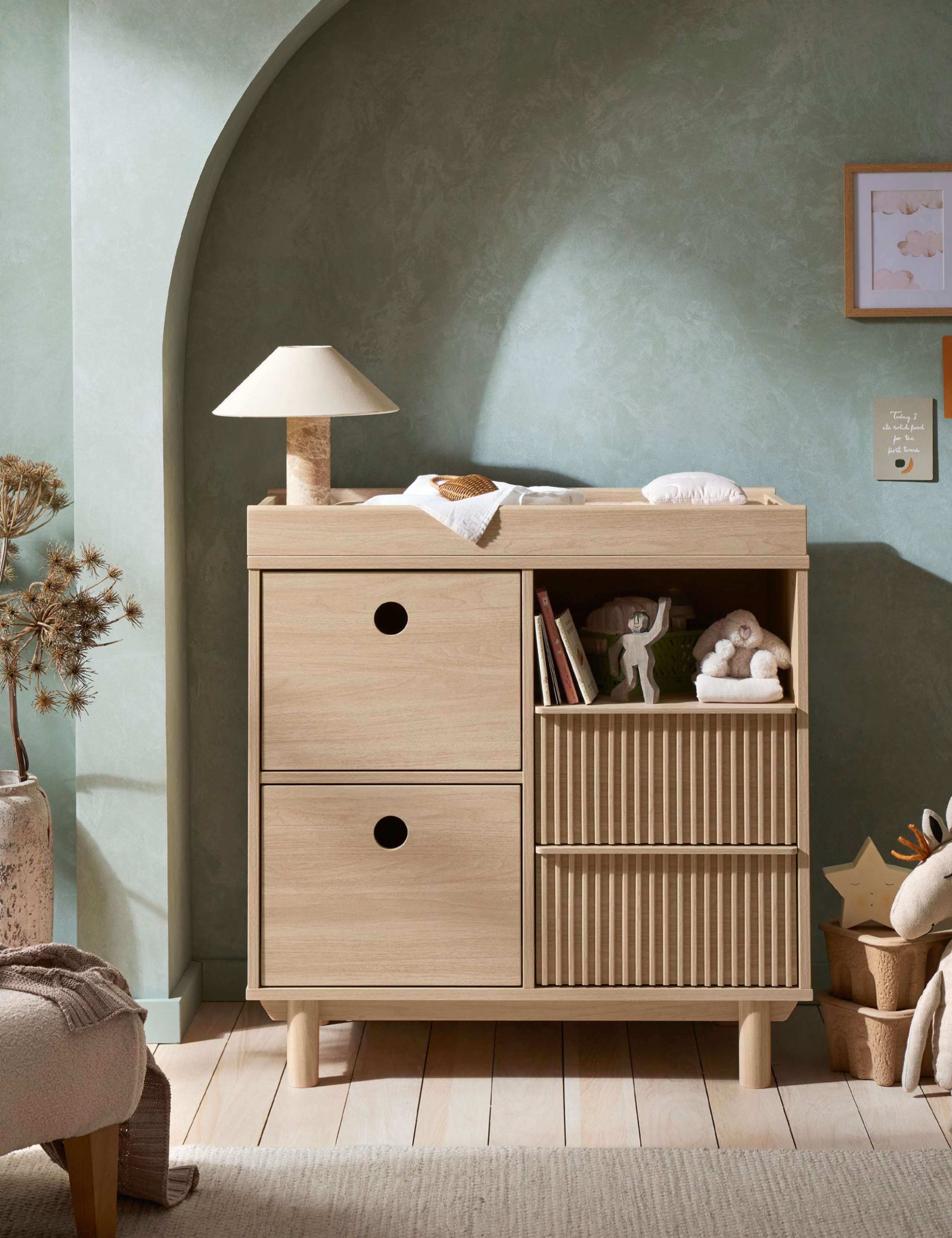 Oska Cot Bed, Narrow Dresser Changer & Wardrobe 7 of 12