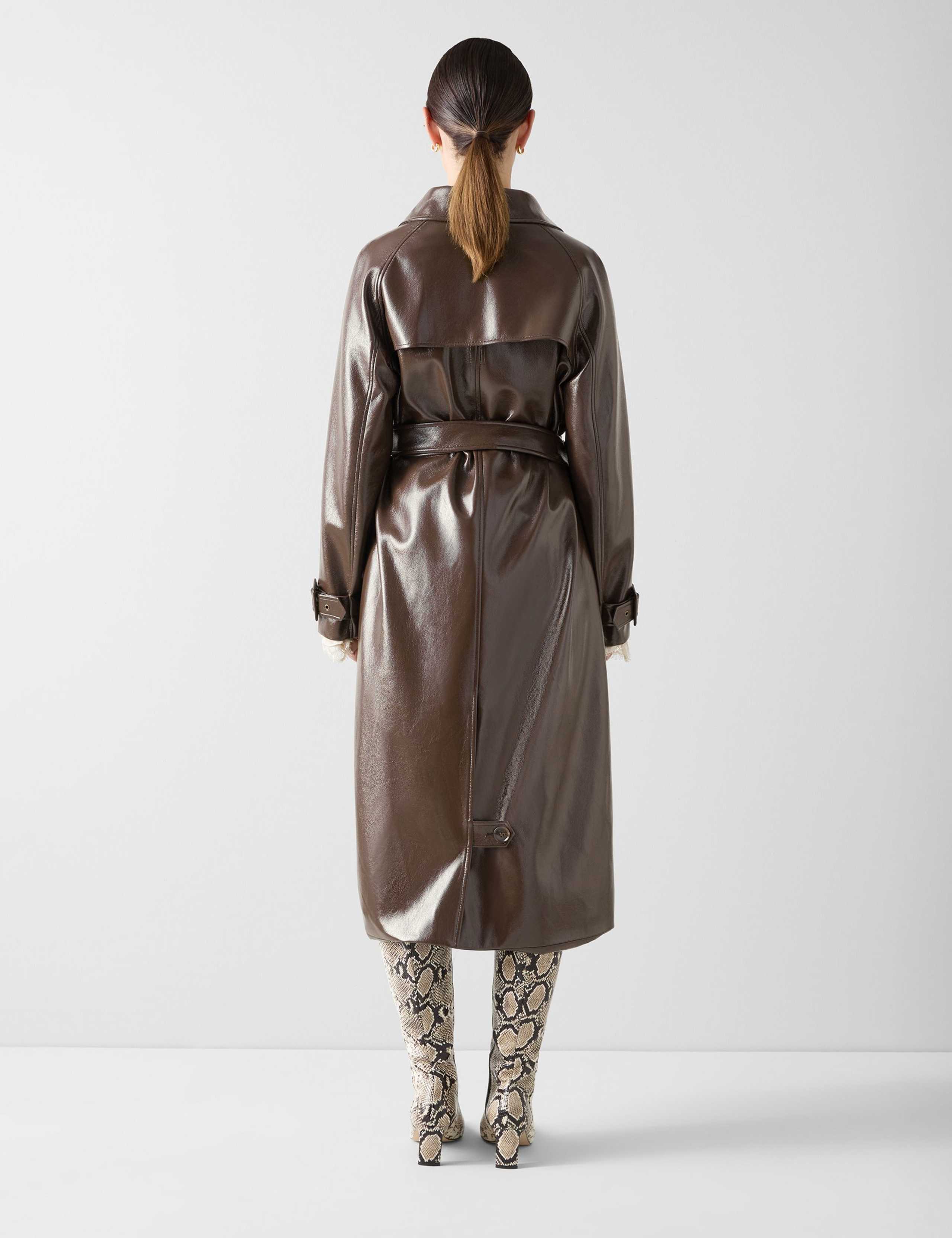 Patent Longline Trench Coat 3 of 4