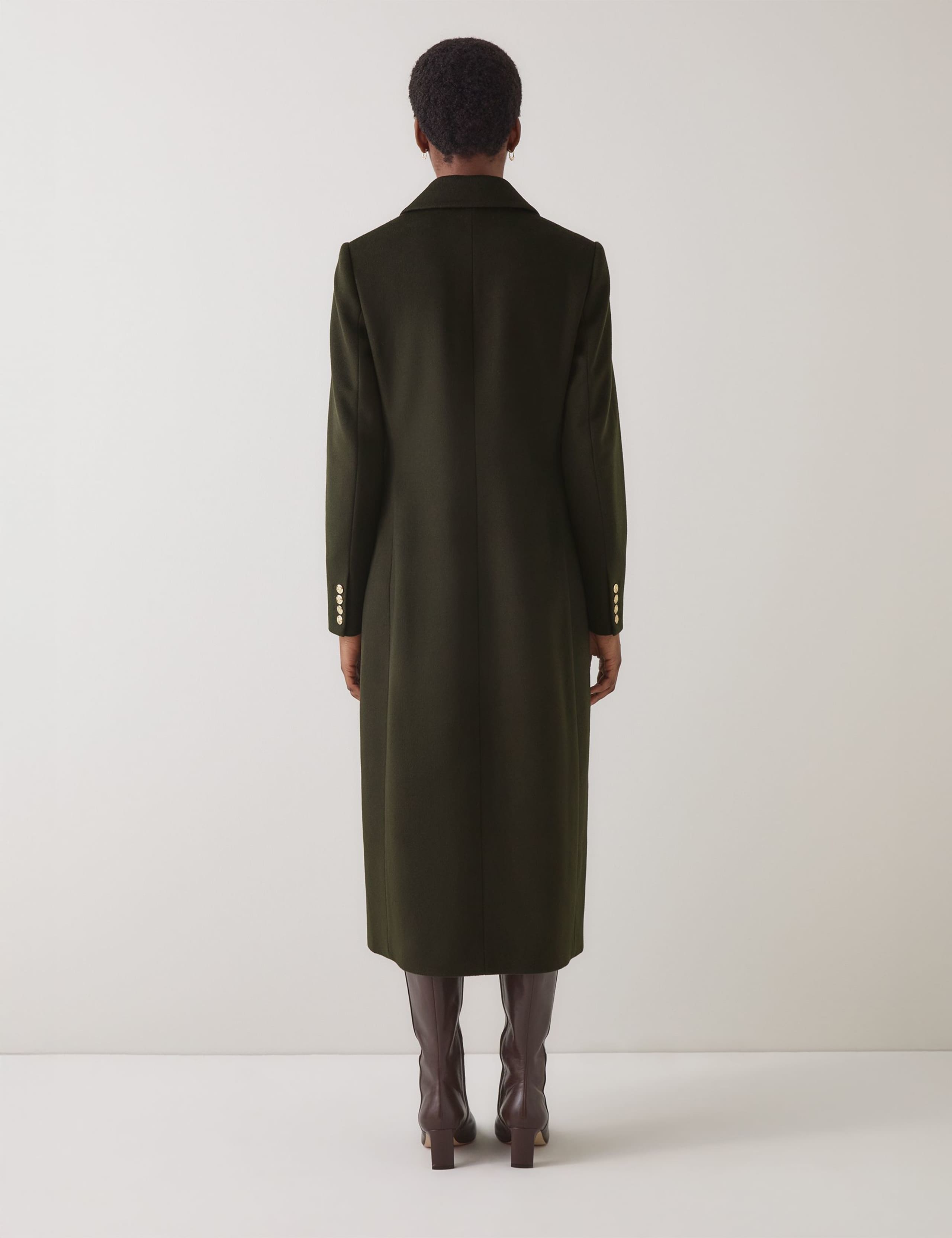 Wool Blend Double Breasted Cocoon Coat 3 of 4