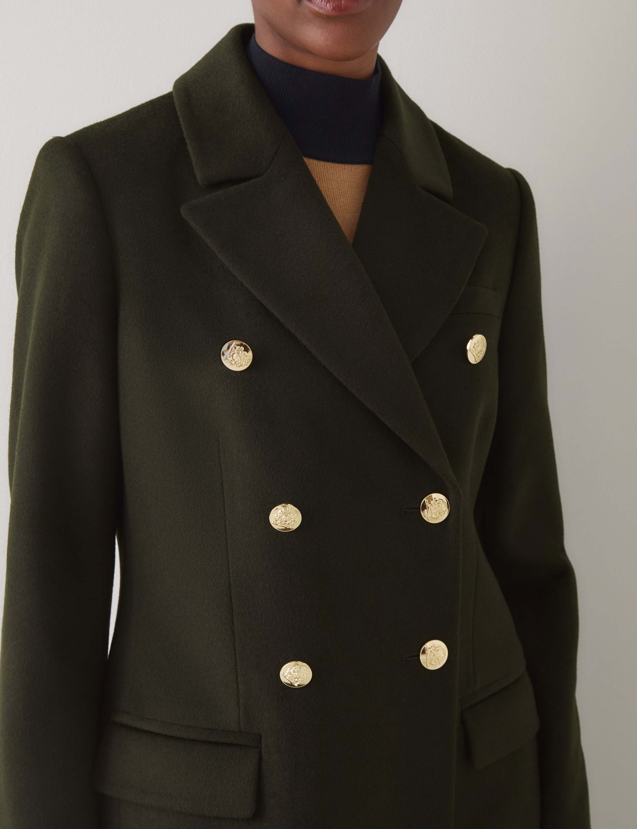 Wool Blend Double Breasted Cocoon Coat 4 of 4