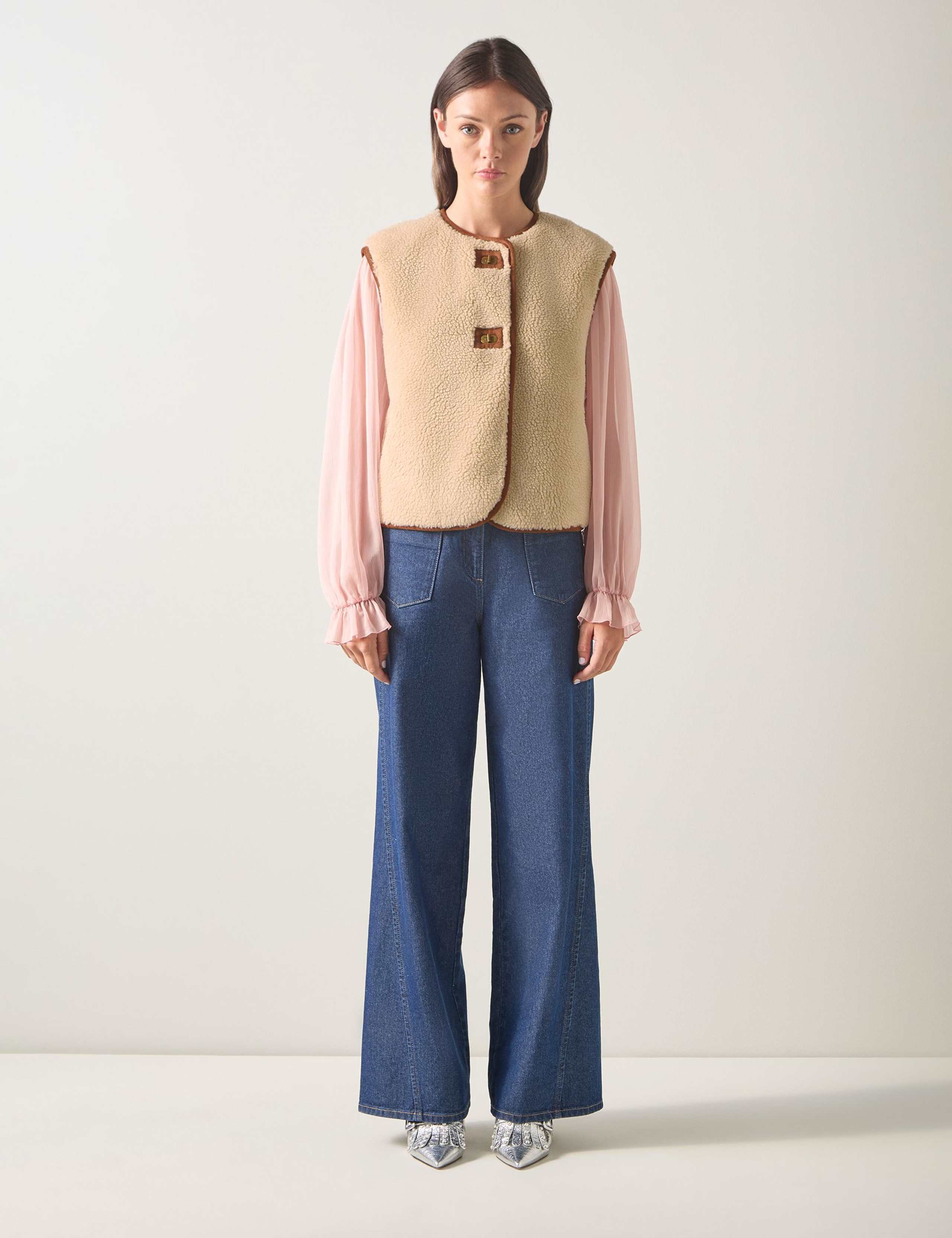 Borg and Suedette Gilet 1 of 4