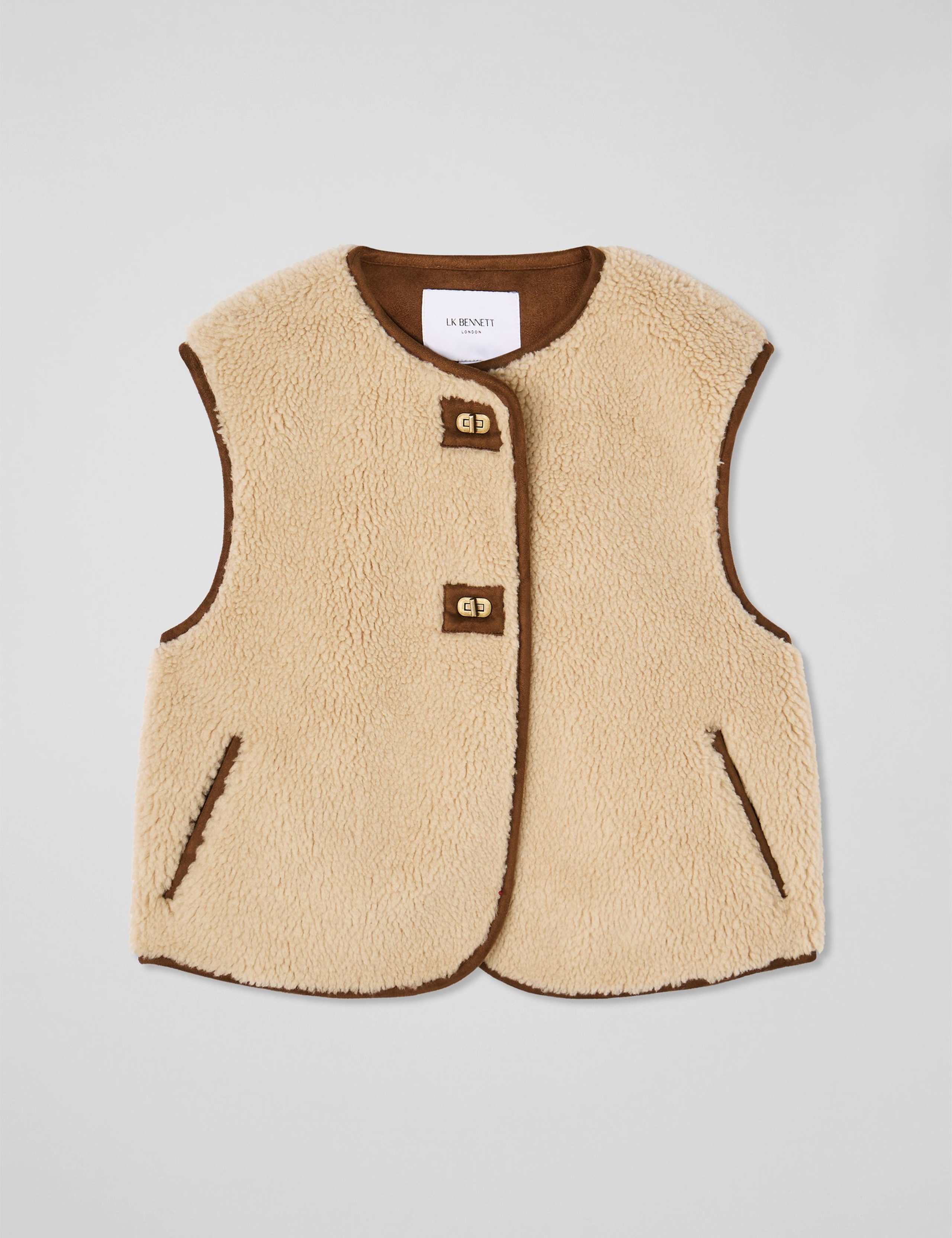 Borg and Suedette Gilet 2 of 4