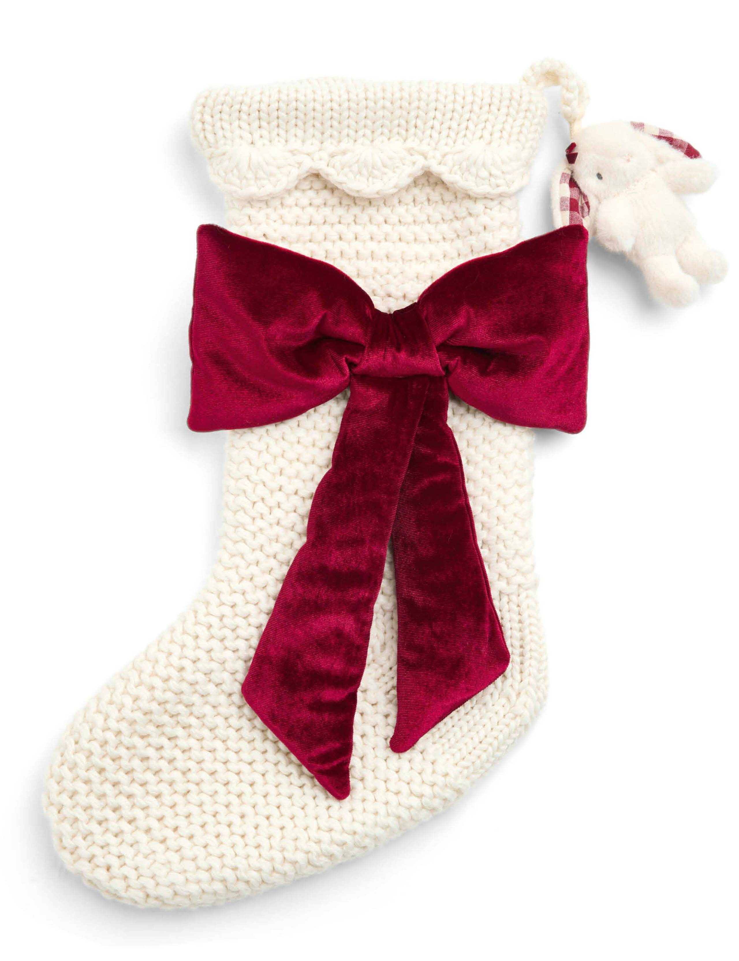 Velvet Bow Christmas Stocking 2 of 3
