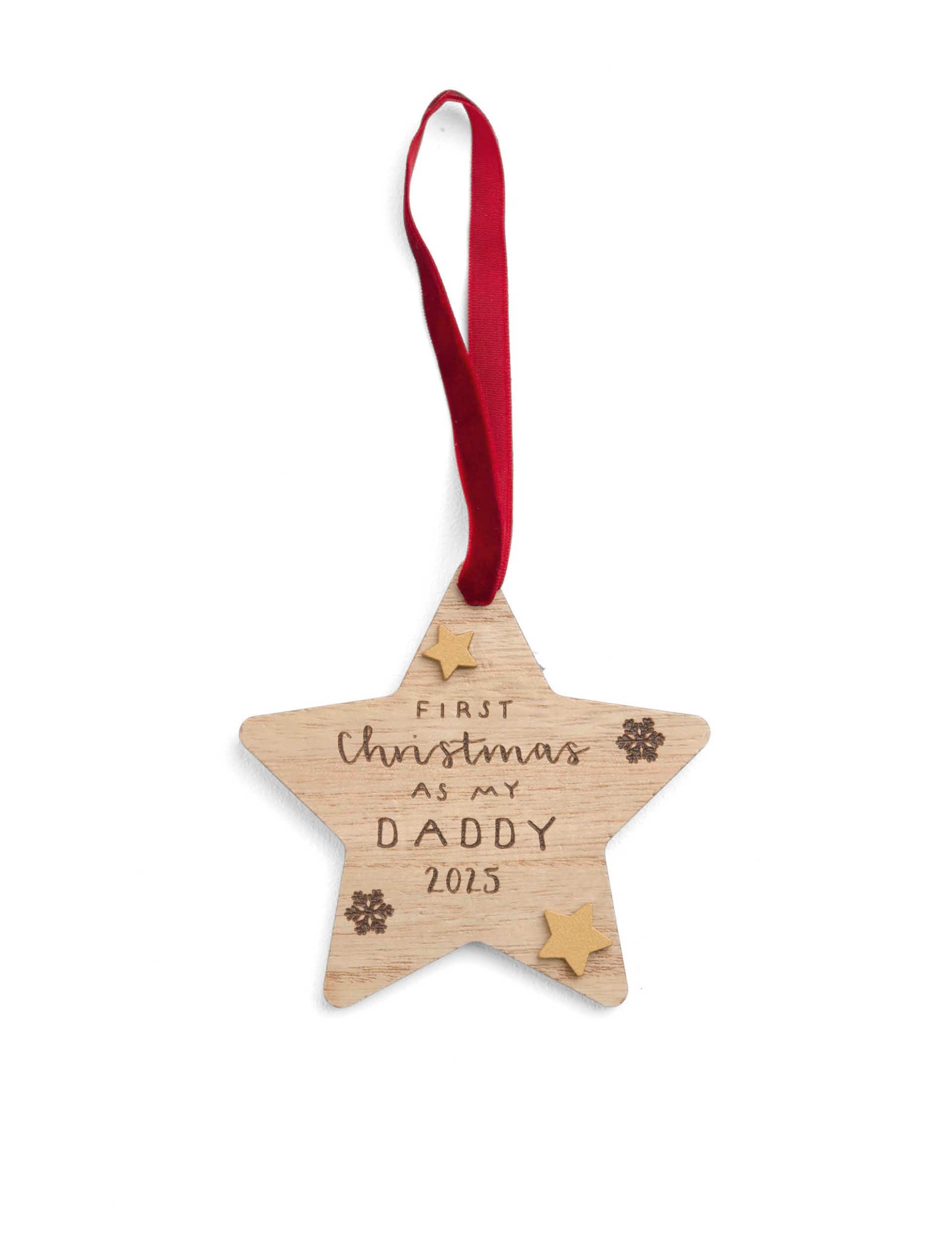 Wood Hanging Daddy Star Decoration 2 of 2