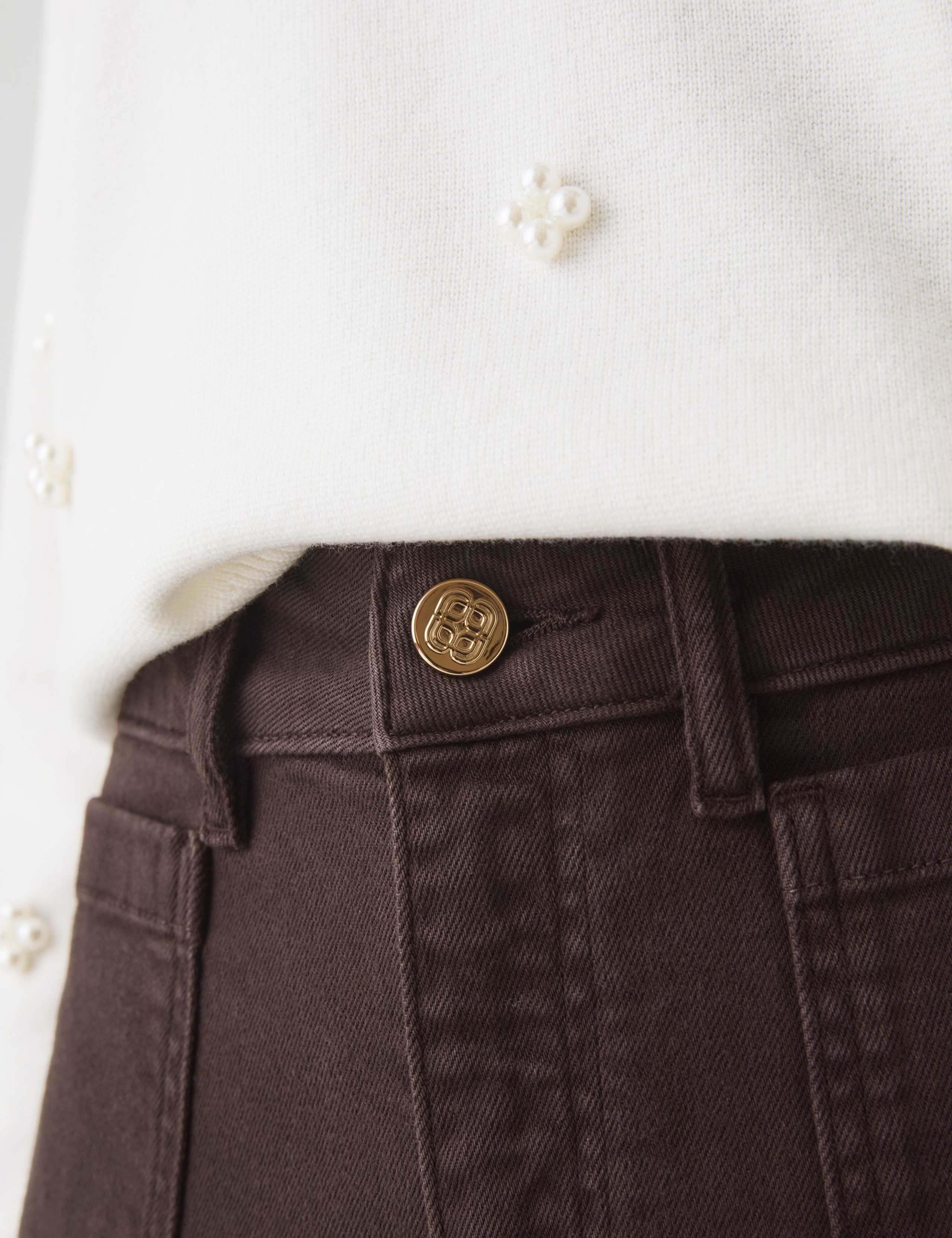 Mid Rise Pocket Front Slim Flare Jeans 3 of 3