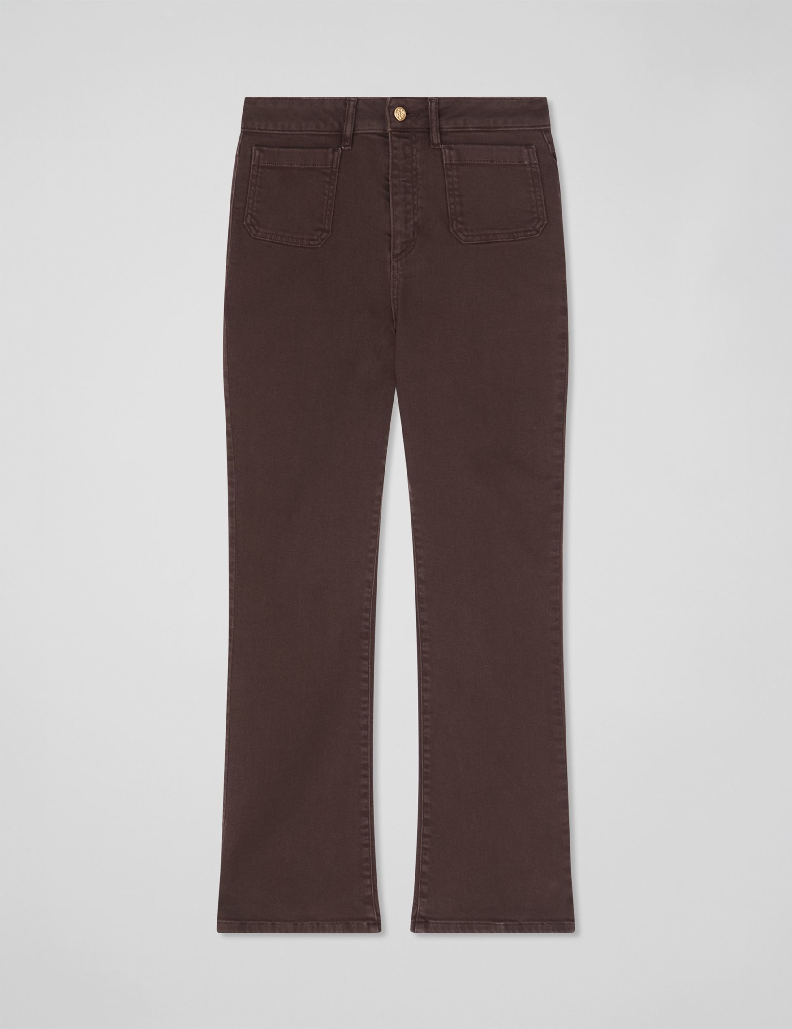 Mid Rise Pocket Front Slim Flare Jeans 2 of 3