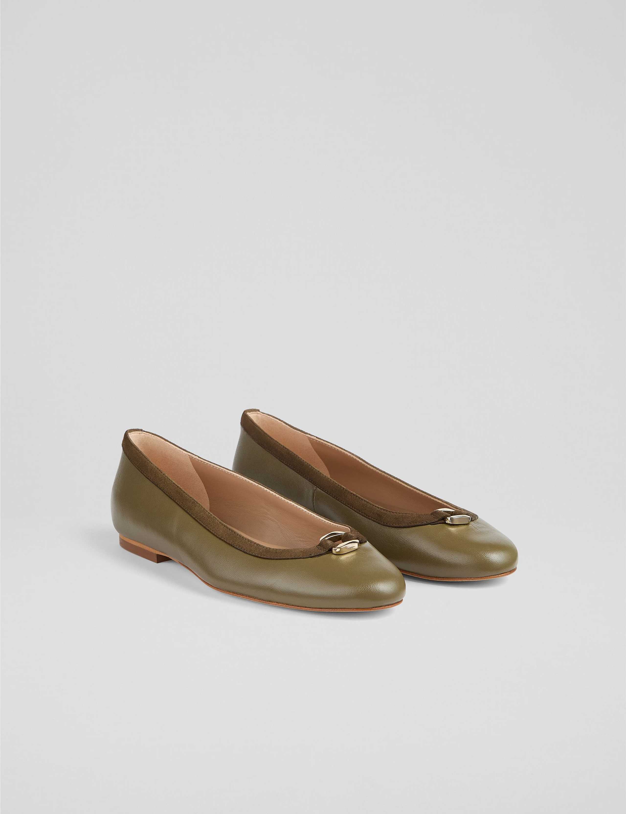 Leather Block Heel Pumps 2 of 4