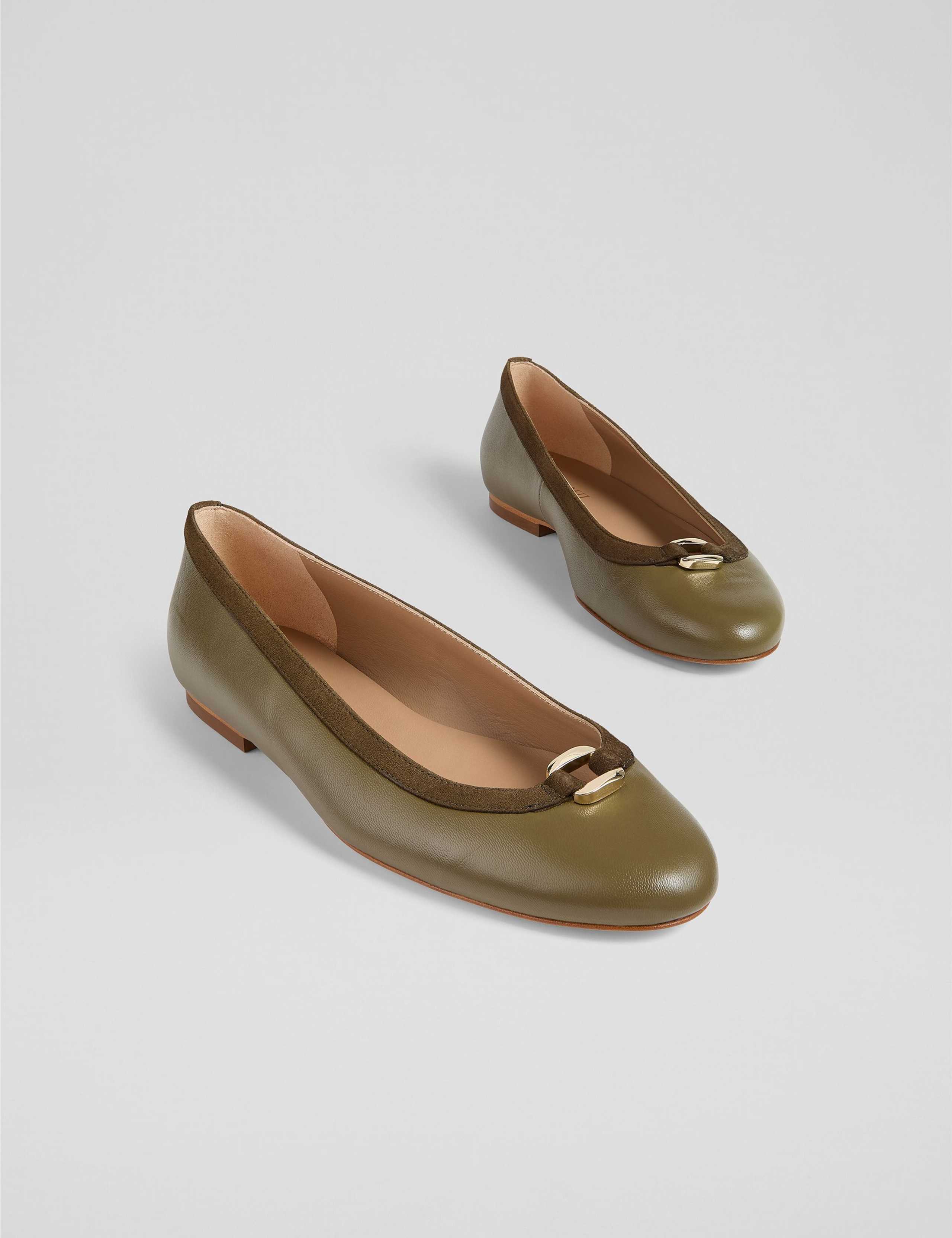 Leather Block Heel Pumps 4 of 4