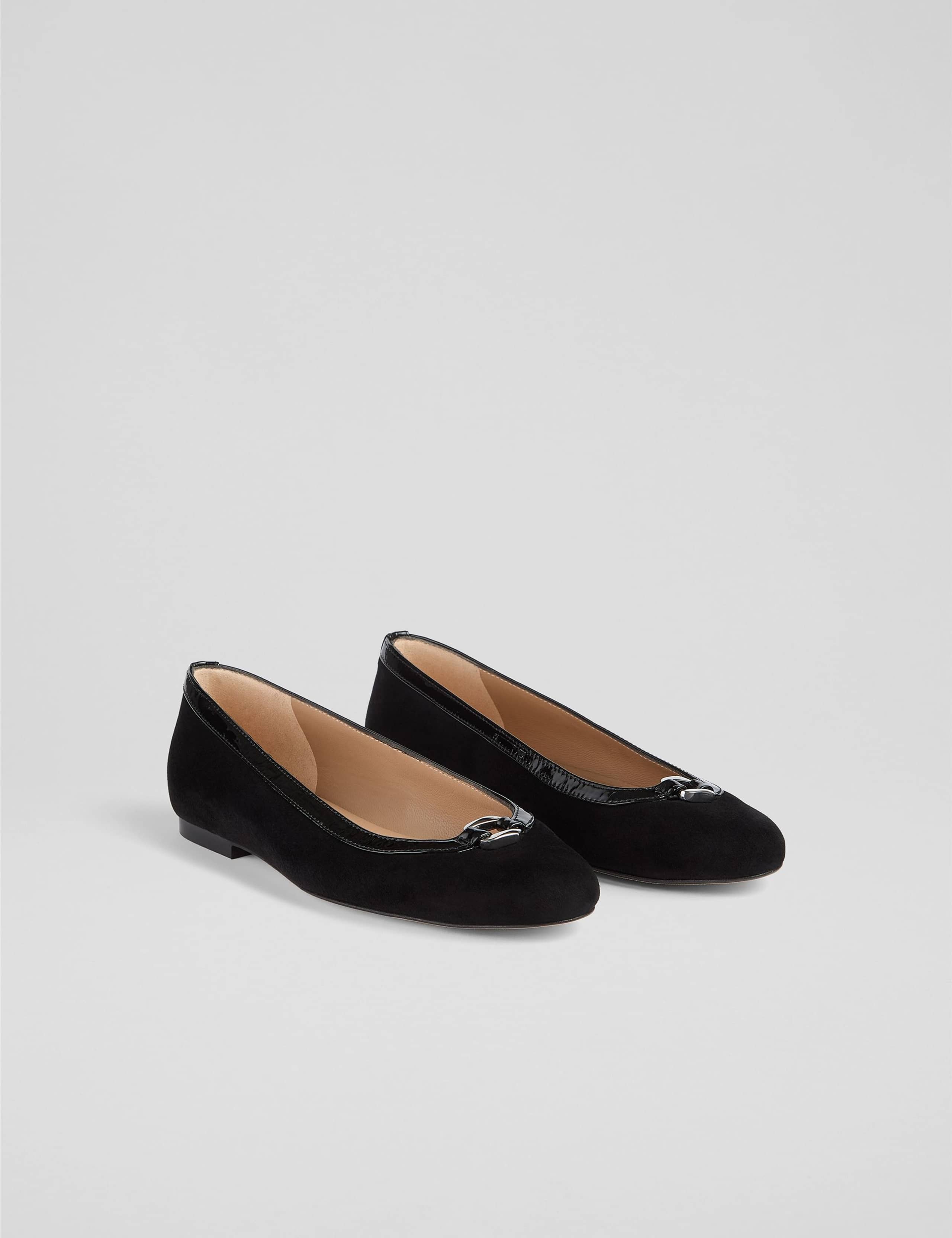 Suede Ring Detail Ballet Pumps 2 of 4