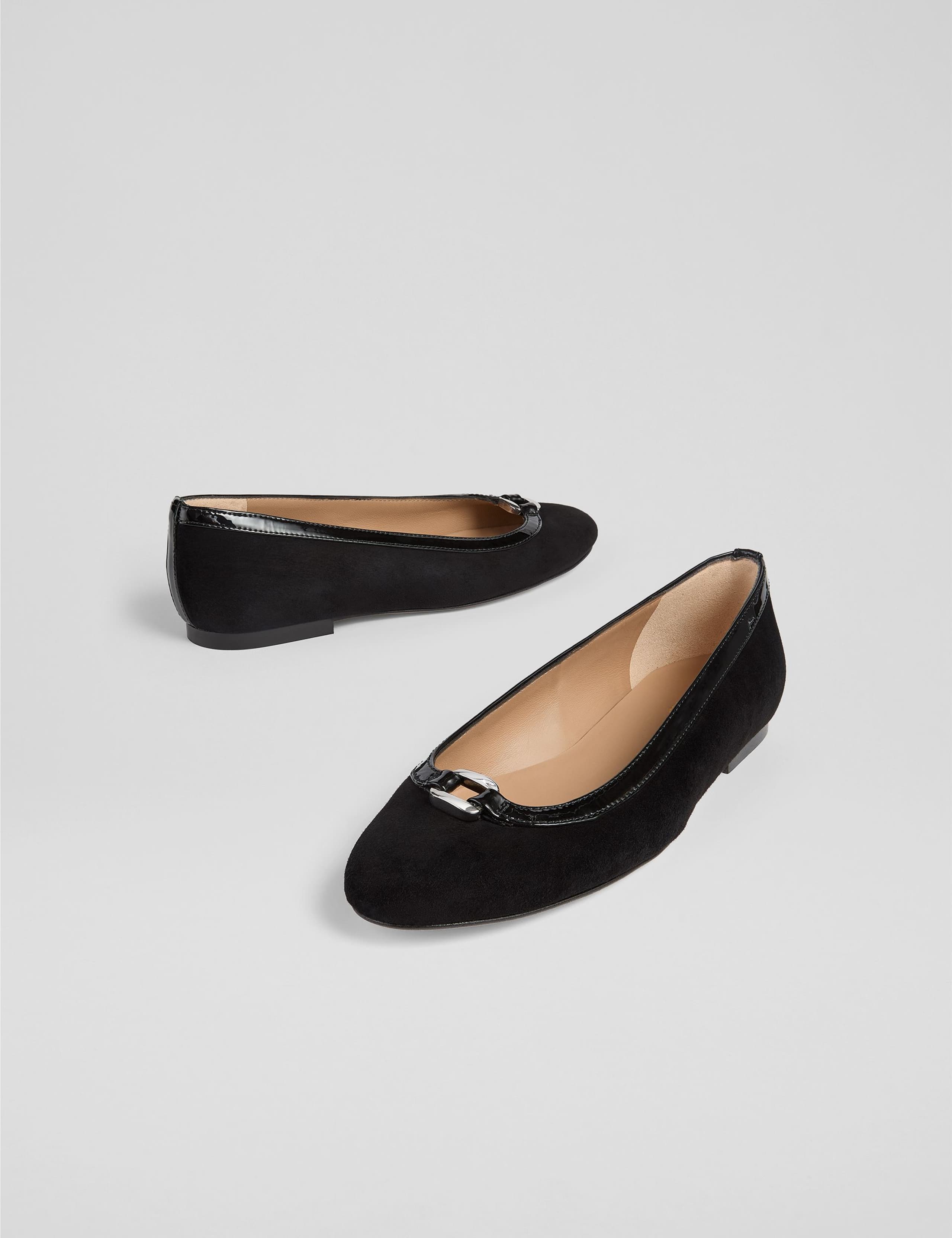 Suede Ring Detail Ballet Pumps 3 of 4