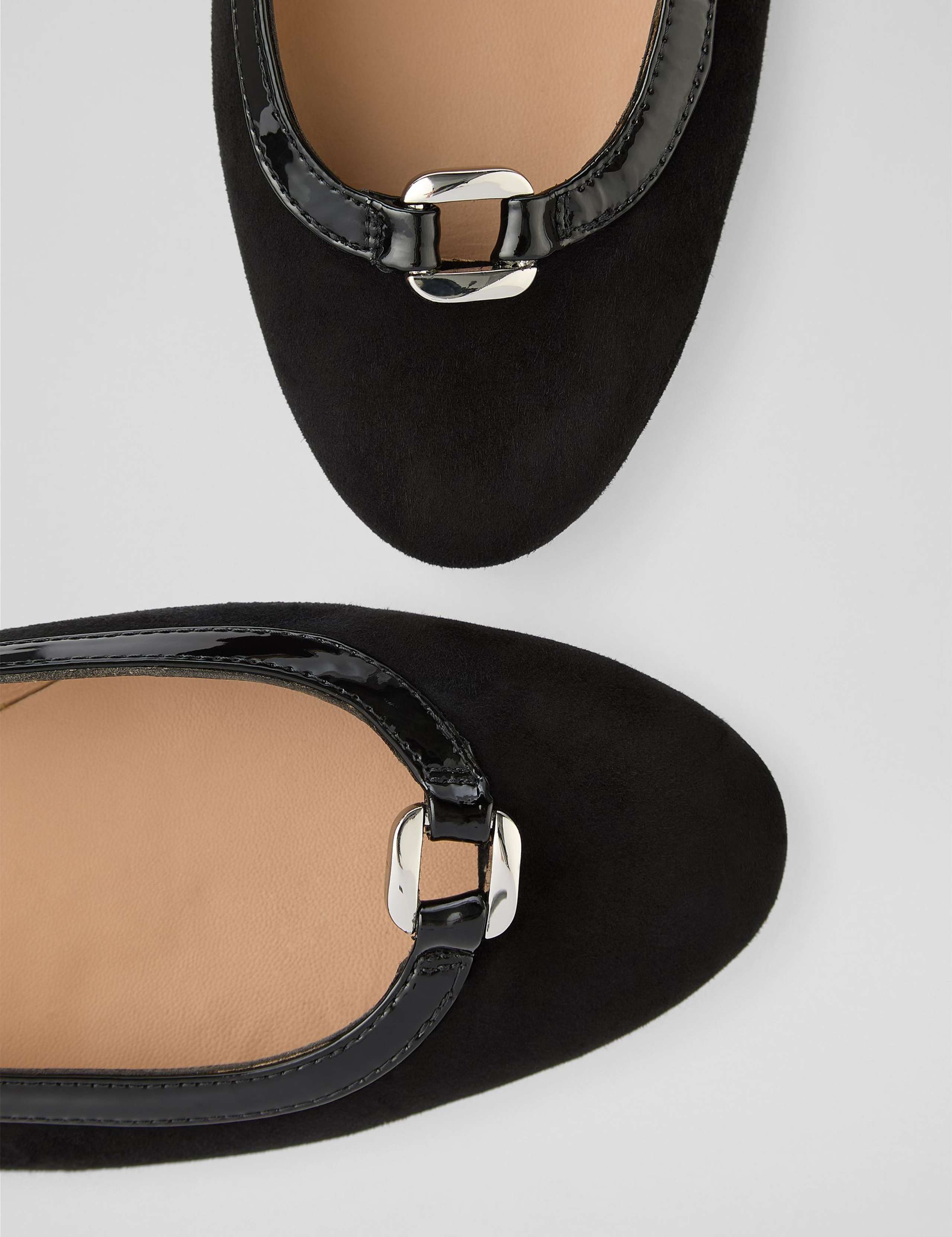 Suede Ring Detail Ballet Pumps 4 of 4