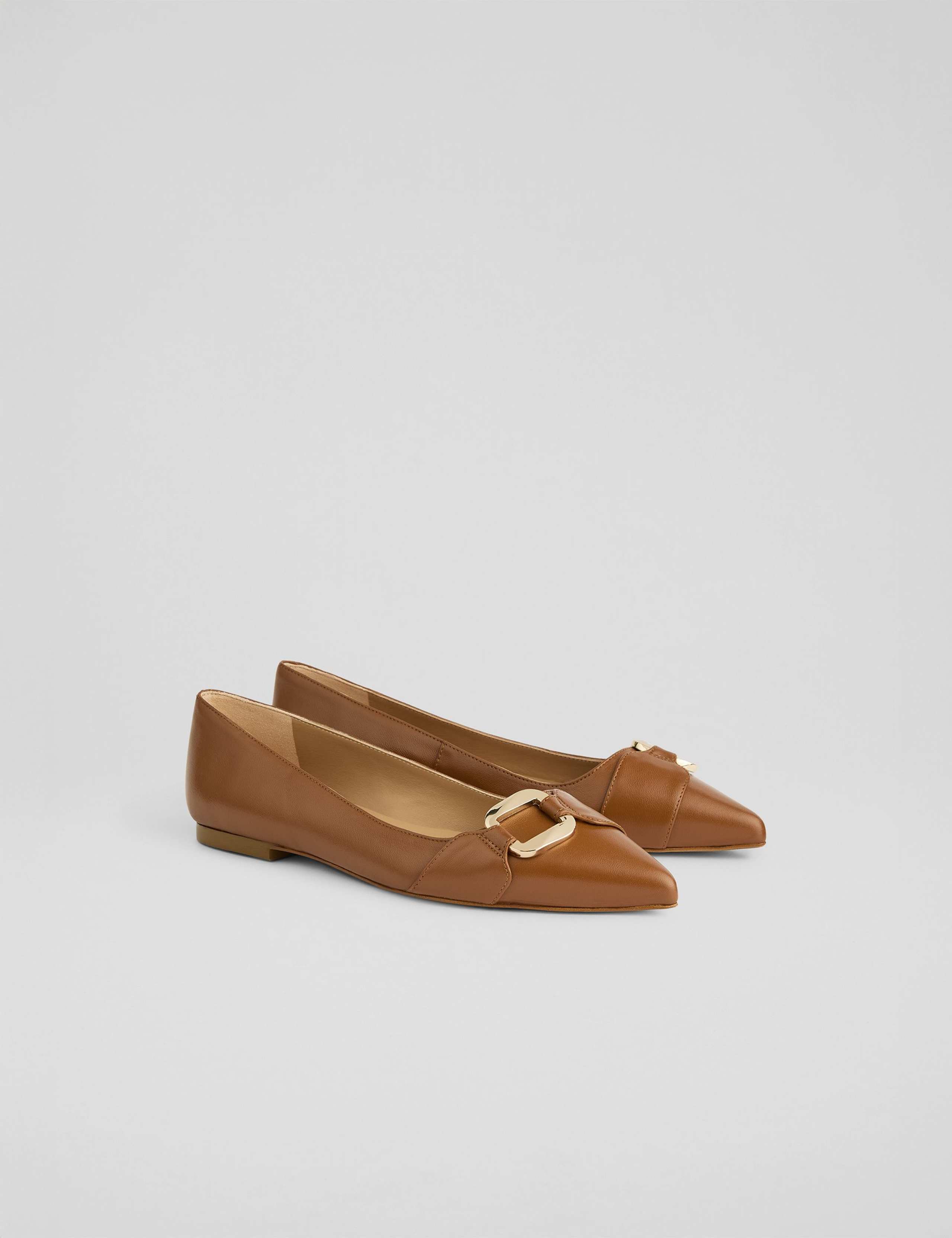 Suede Buckle Flat Pointed Ballet Pumps 2 of 2