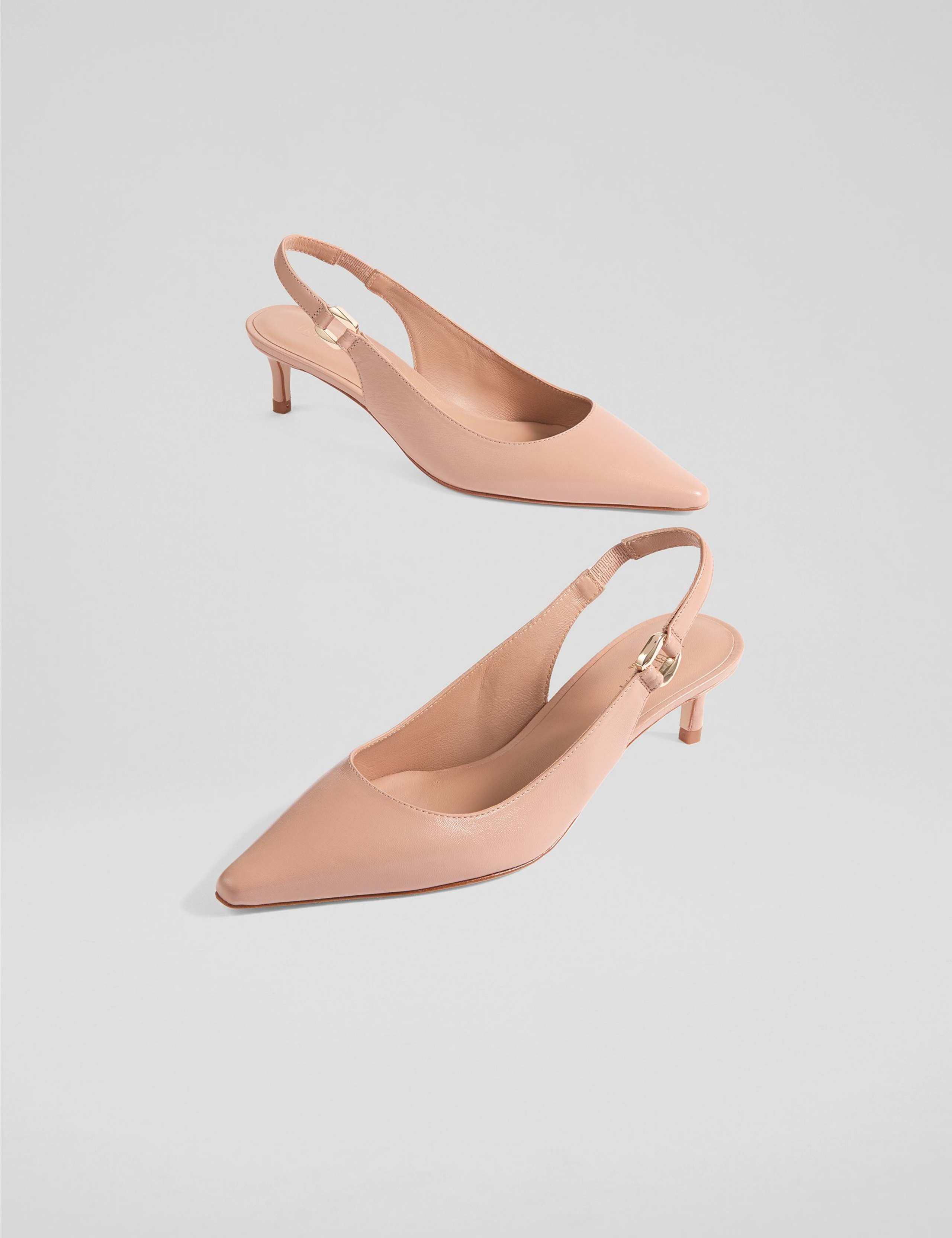 Leather Stiletto Heel Slingback Shoes 2 of 3