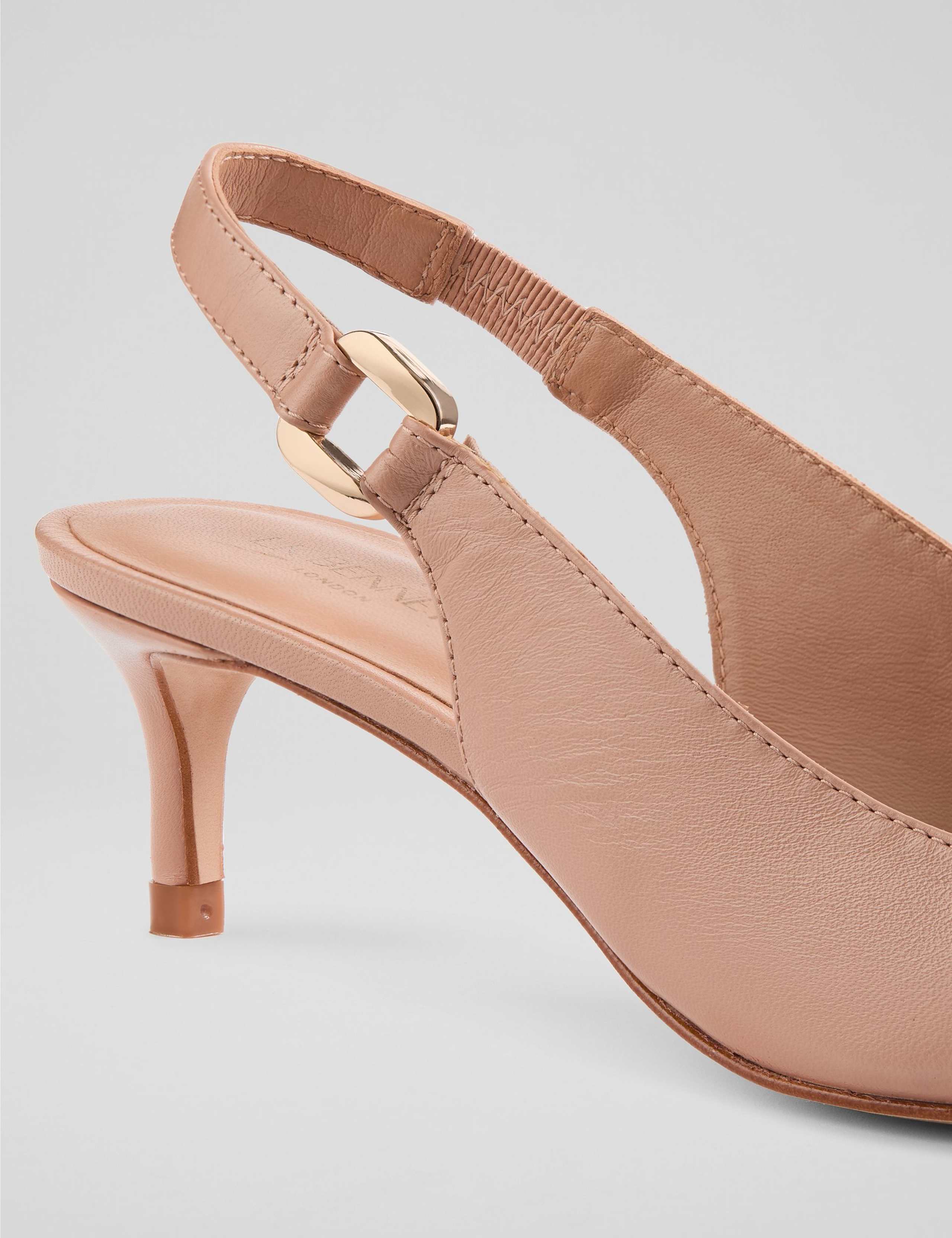 Leather Kitten heel Slingback Court Shoes 3 of 3