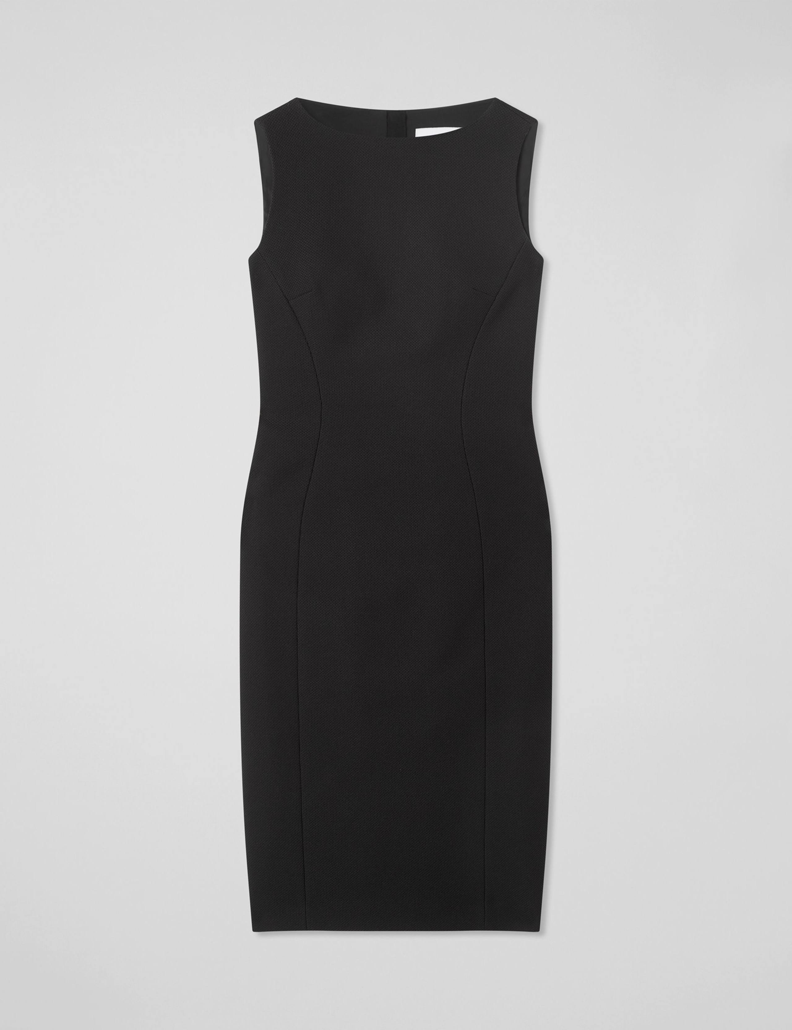 Pique Slash Neck Sculptured Fitted Shift Dress 2 of 4