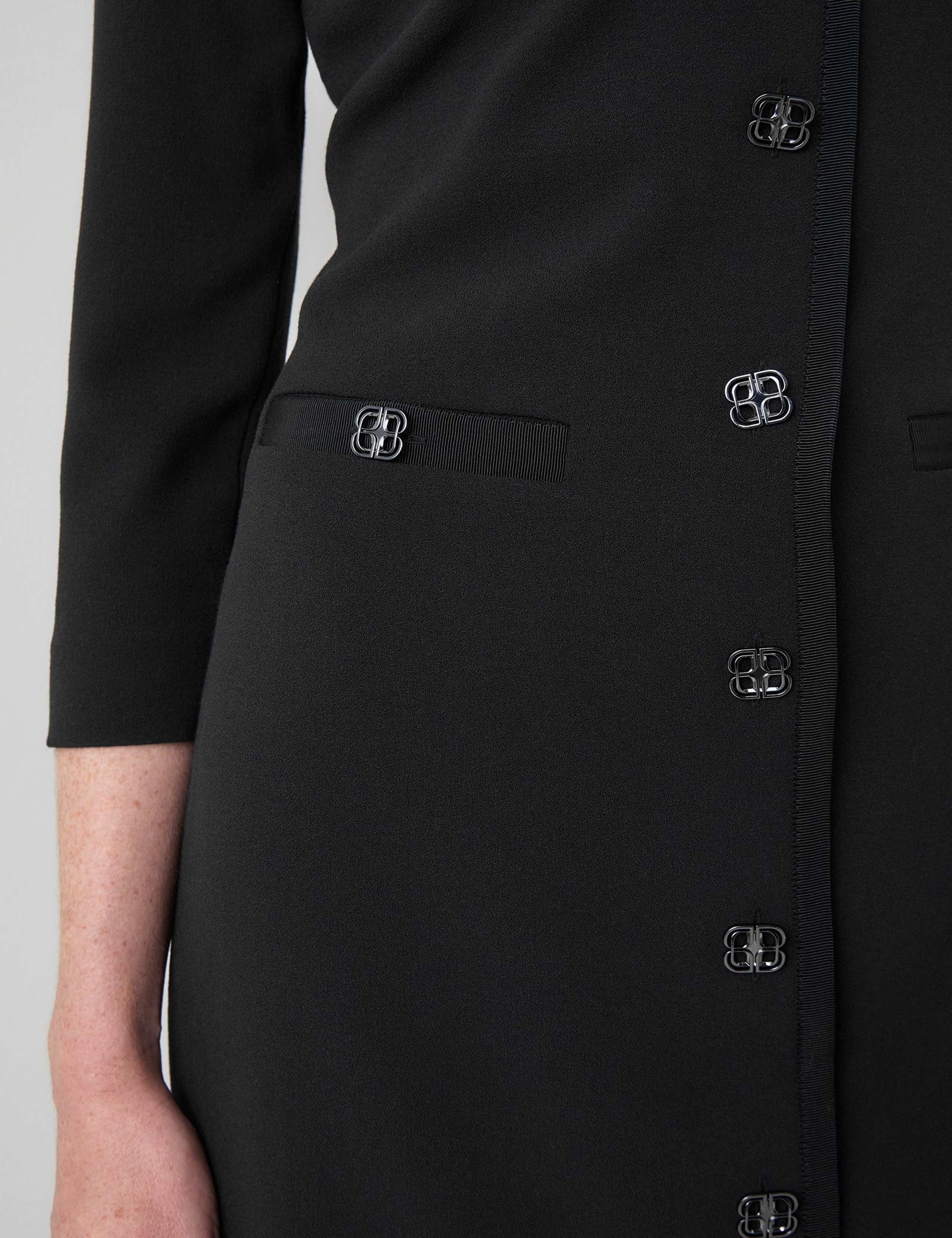 Button Detail Mini Fitted Slip Dress 4 of 4