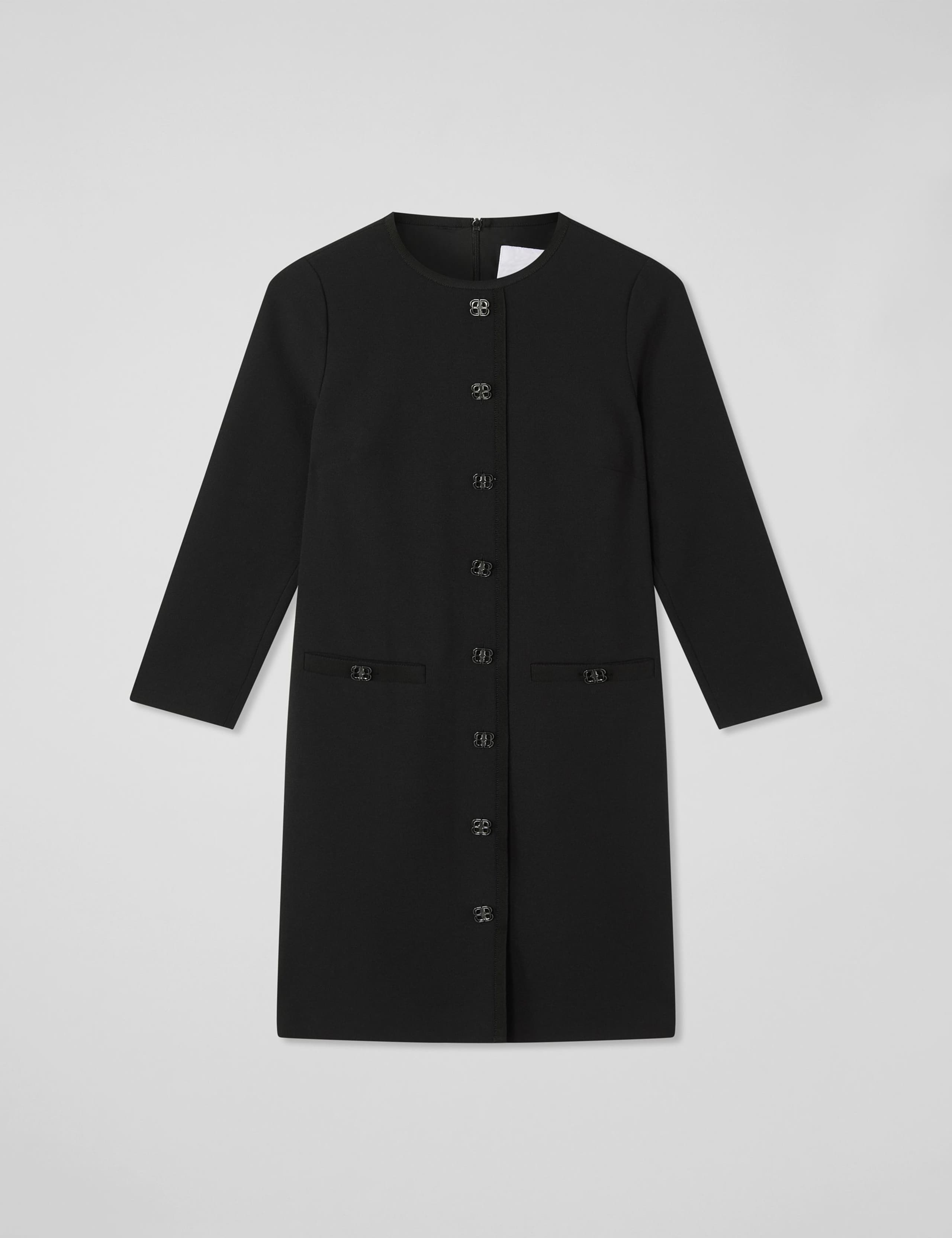 Button Detail Mini Fitted Slip Dress 2 of 4