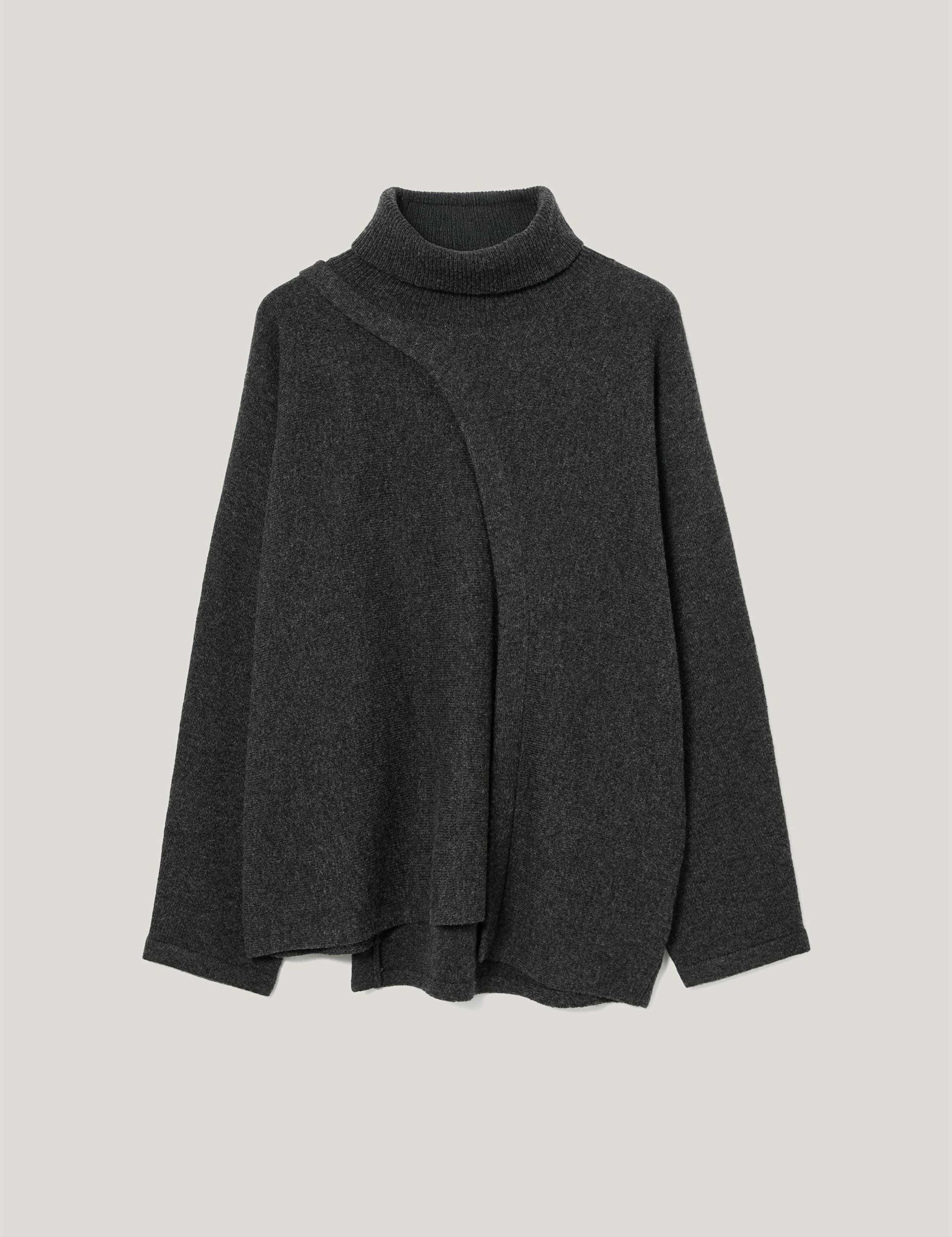 Pure Wool Roll Neck Overlap Detail Jumper 2 of 7