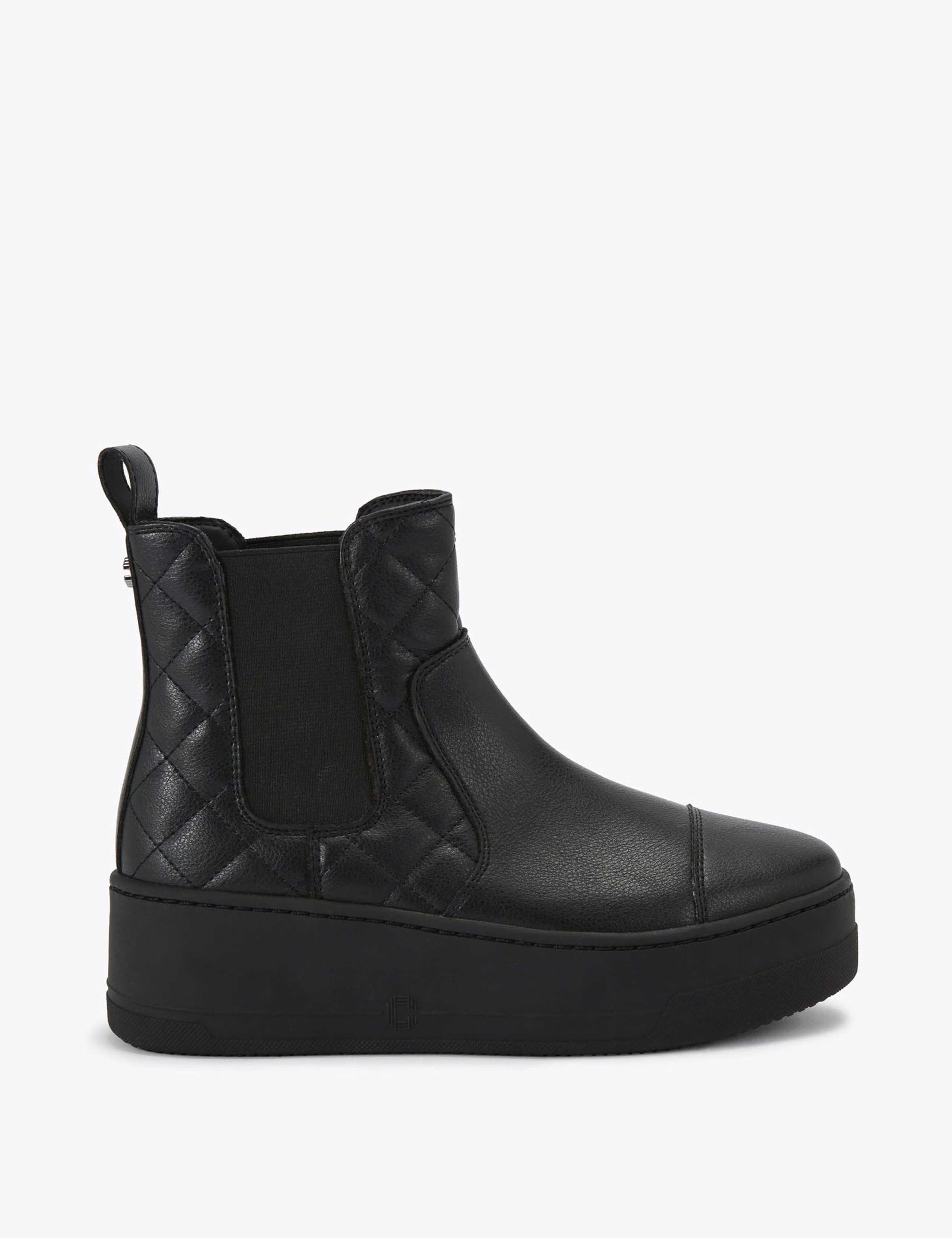 Quilted Flatform Ankle Boots 1 of 5