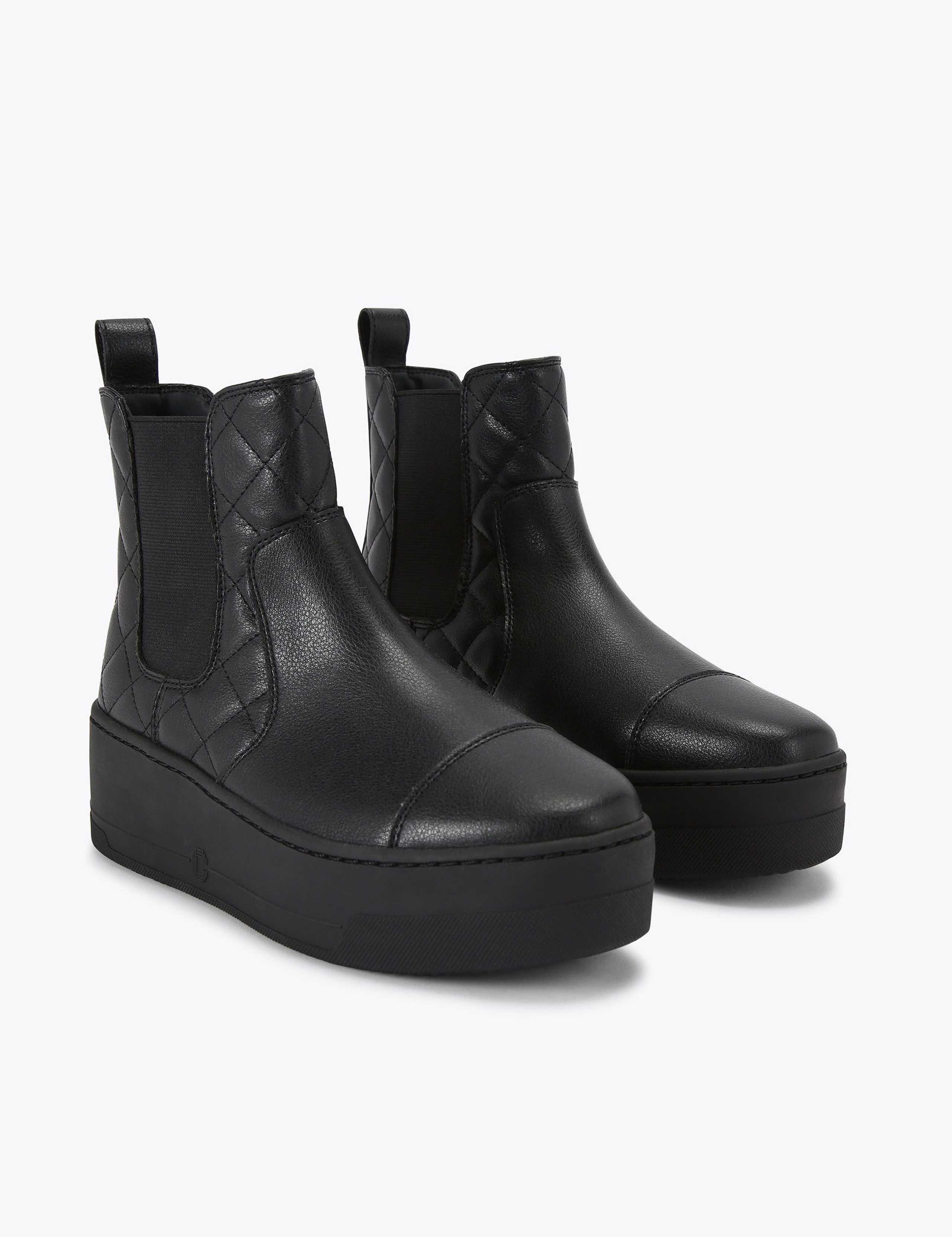 Quilted Flatform Ankle Boots 3 of 5