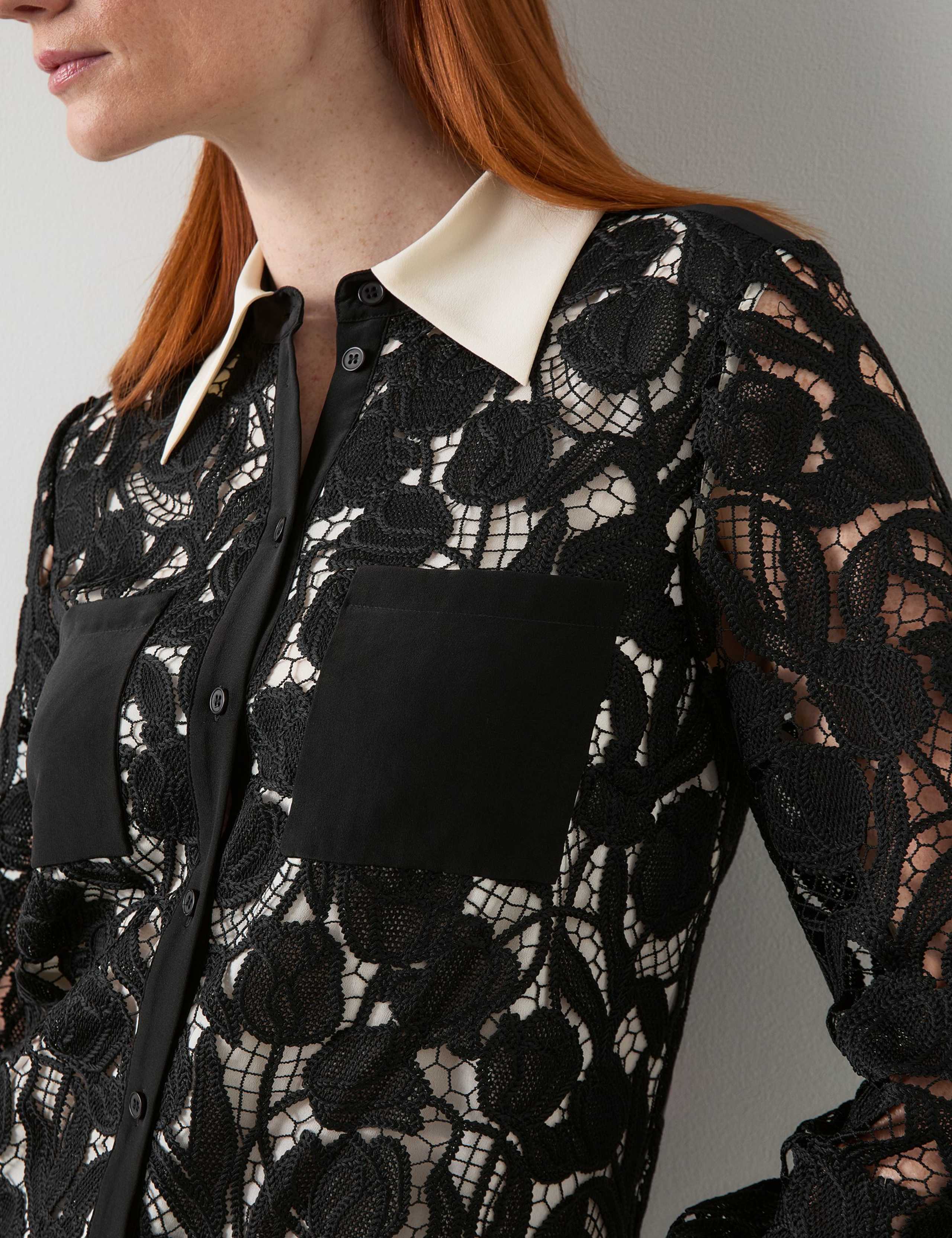 Floral Embroidery Mini Shirt Dress 4 of 4