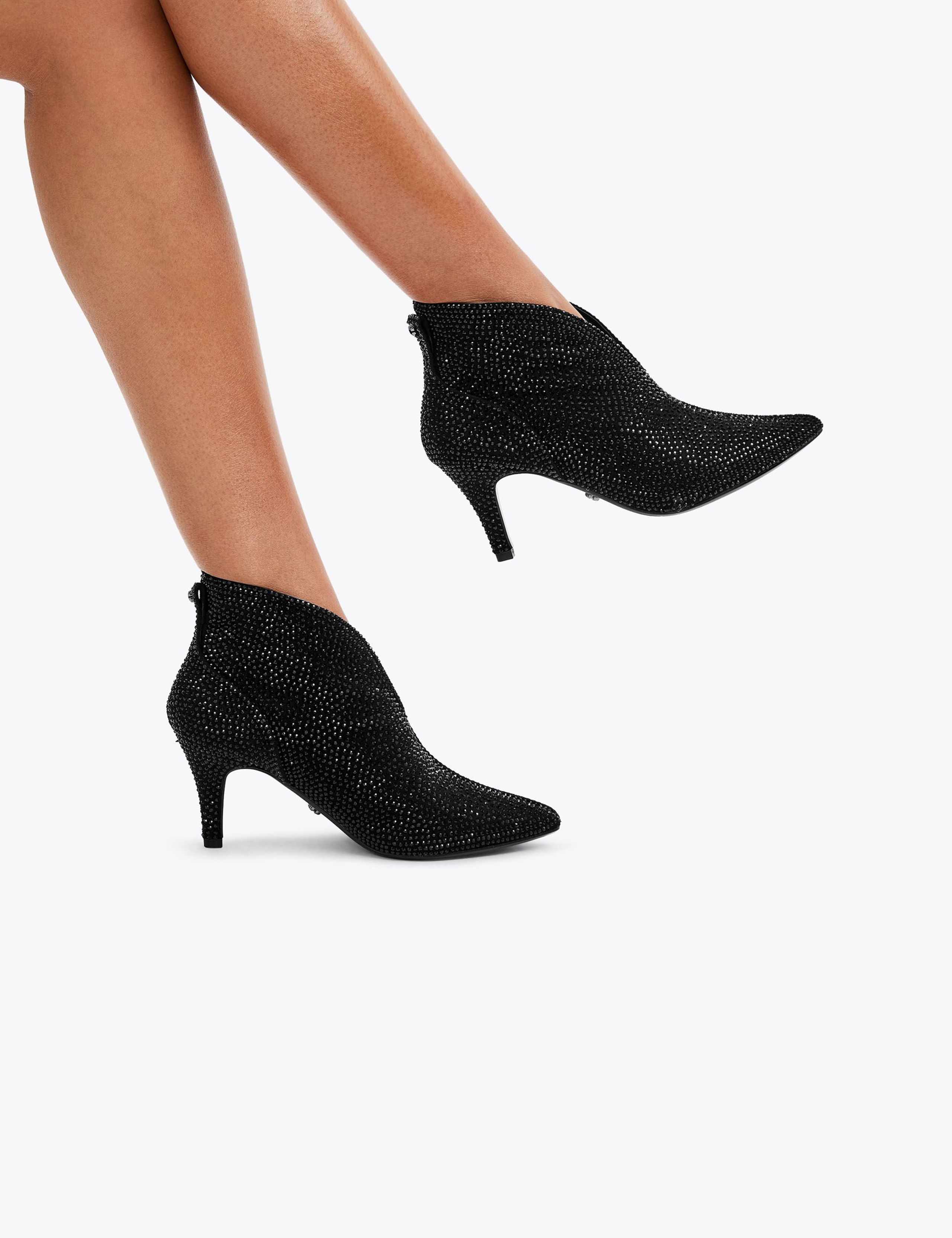 Wide Fit Sparkle Stiletto Heel Ankle Boots 2 of 5