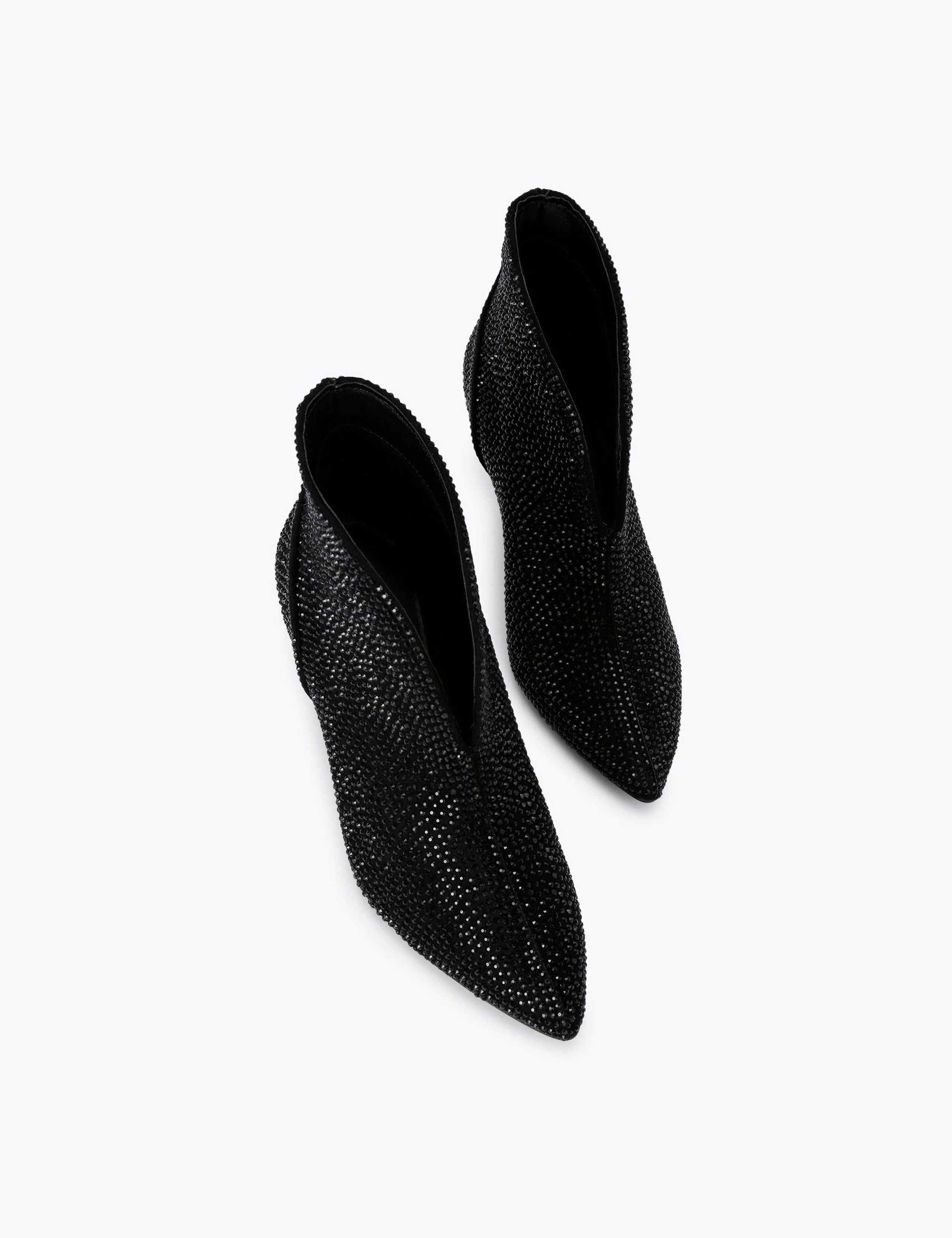 Wide Fit Sparkle Stiletto Heel Ankle Boots 4 of 5