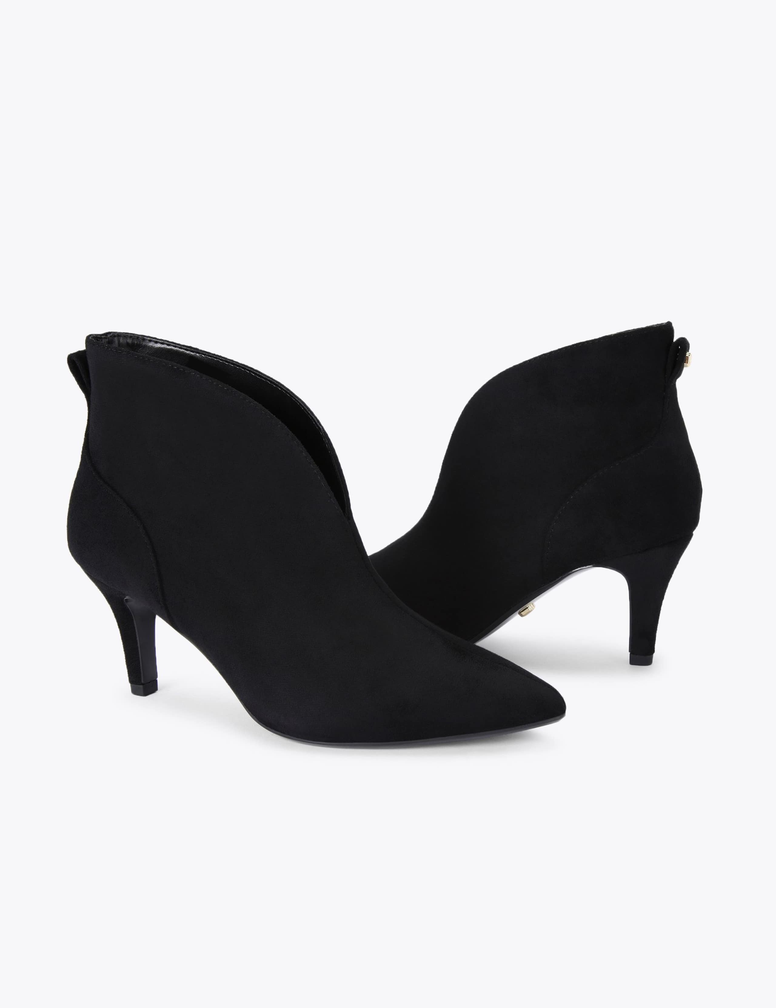 Wide Fit Suede Stiletto Heel Shoe Boots 4 of 5