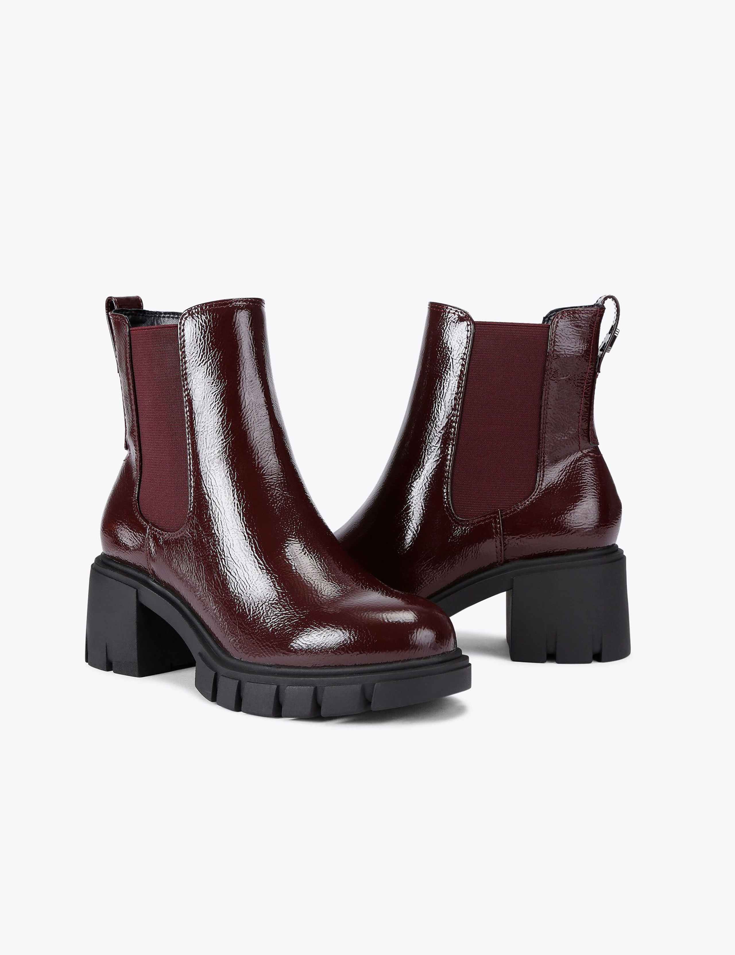 Leather Chelsea Block Heel Ankle Boots 2 of 5