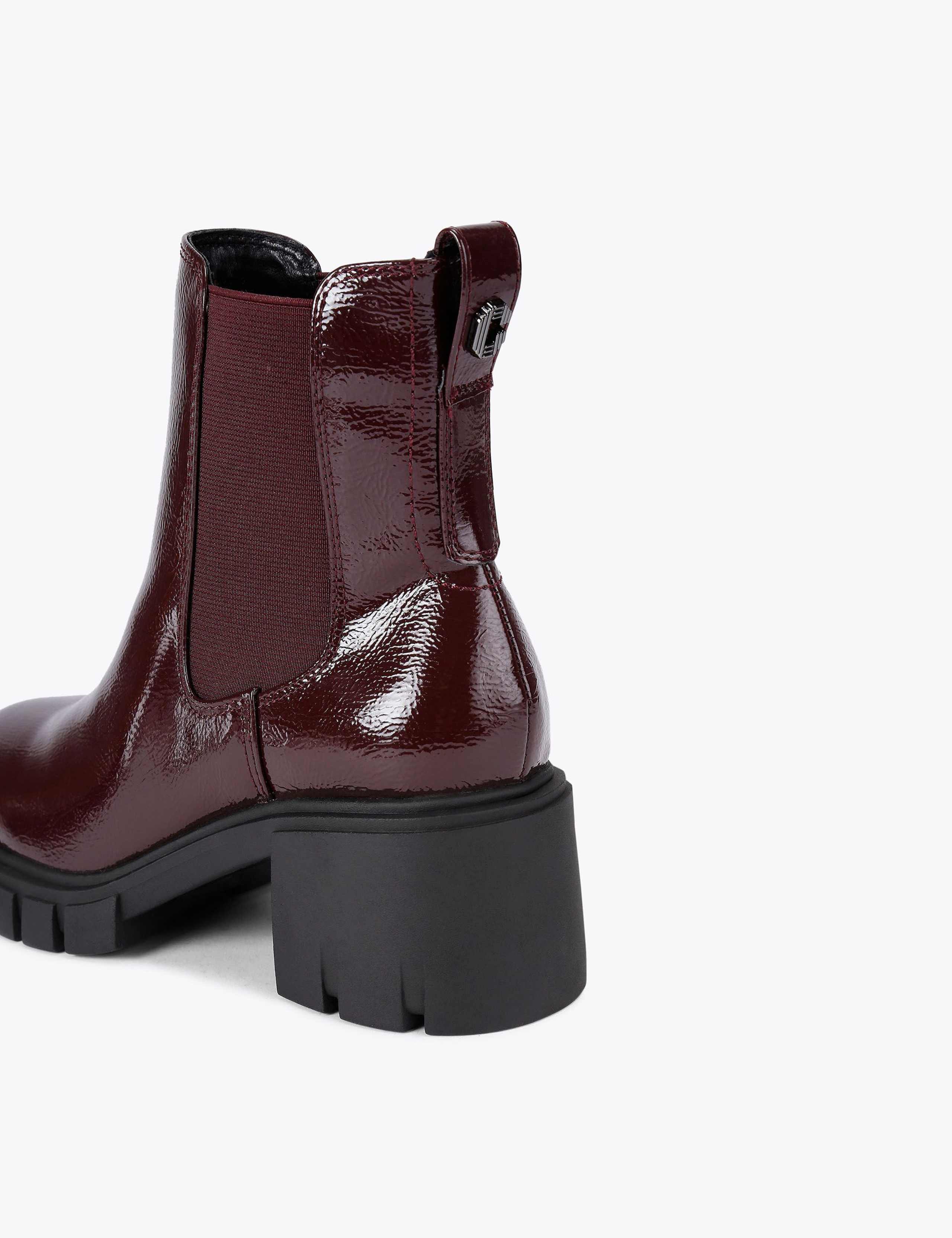 Leather Chelsea Block Heel Ankle Boots 3 of 5