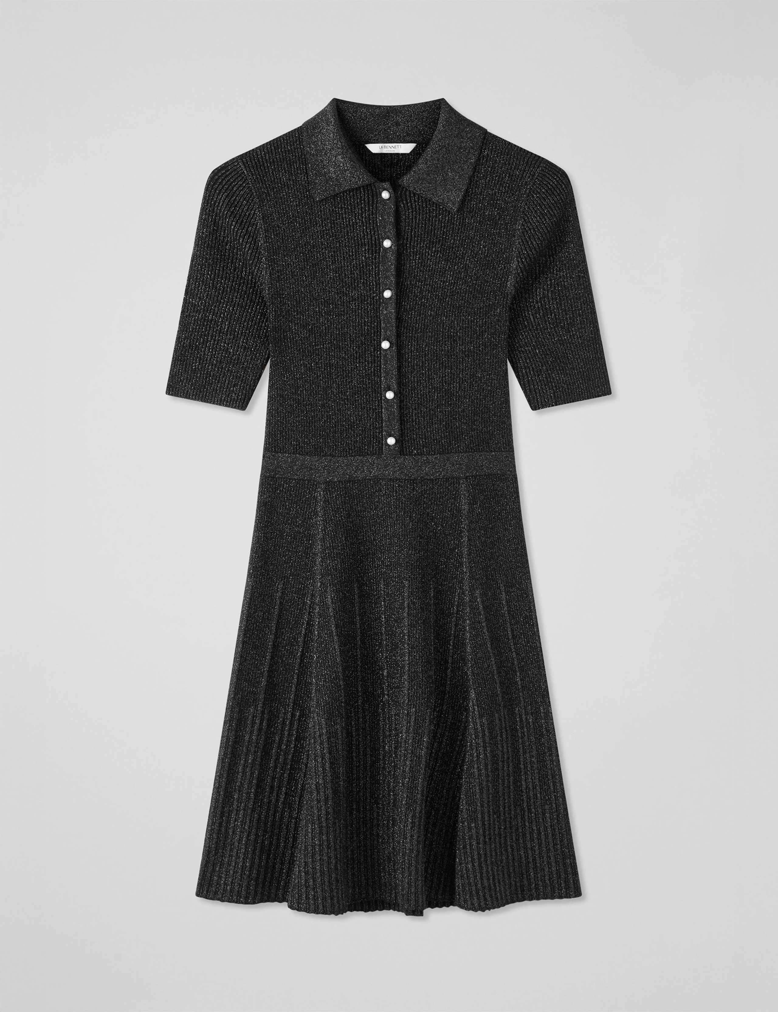 Cotton Rich Knitted Mini Tea Dress 2 of 5