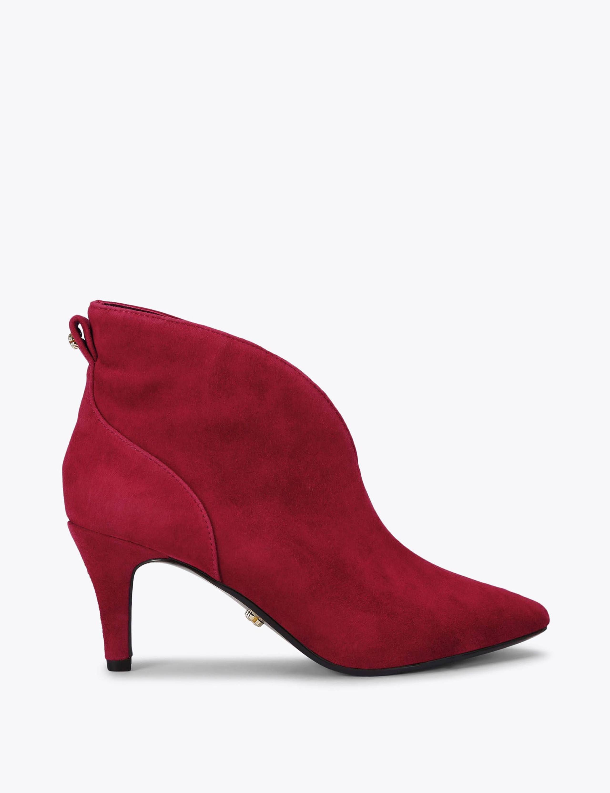 Suede Stiletto Heel Pointed Shoe Boots 1 of 5