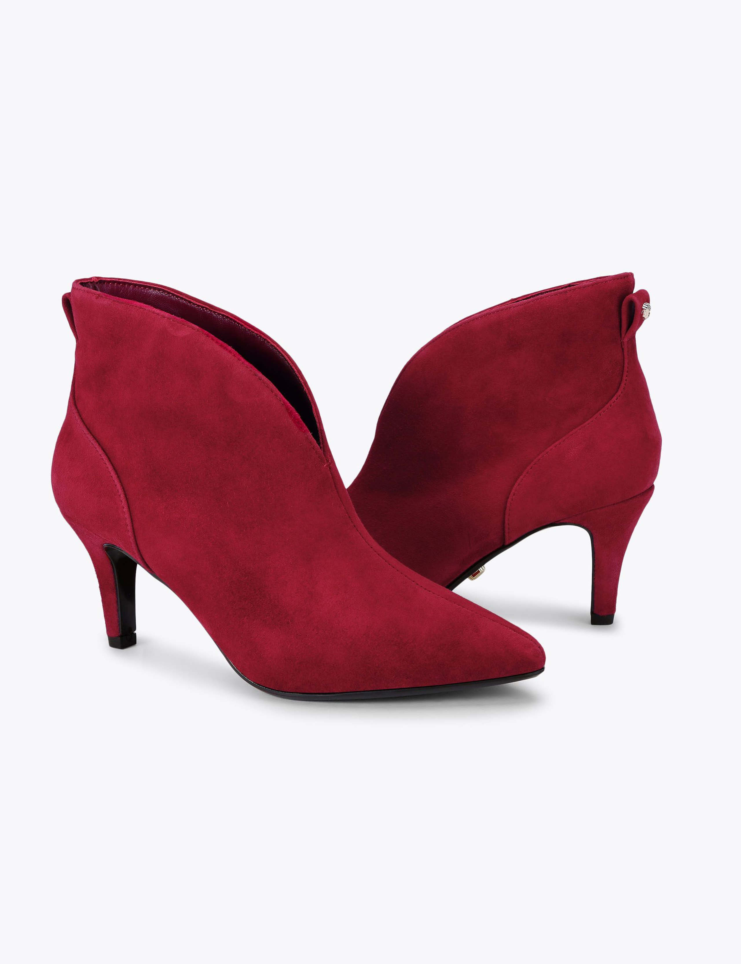 Suede Stiletto Heel Pointed Shoe Boots 4 of 5