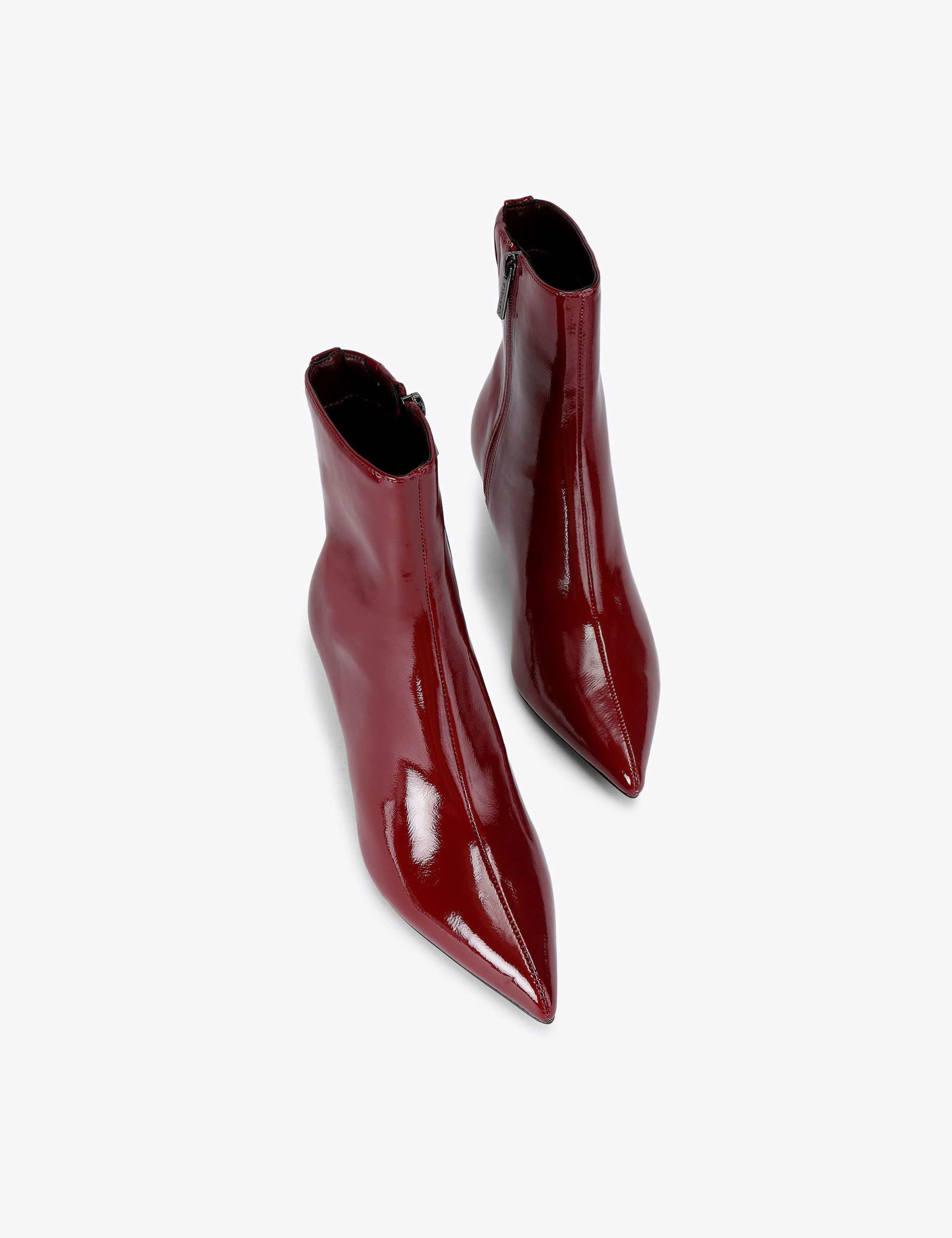 Patent Leather Kitten Heel Ankle Boots 3 of 5