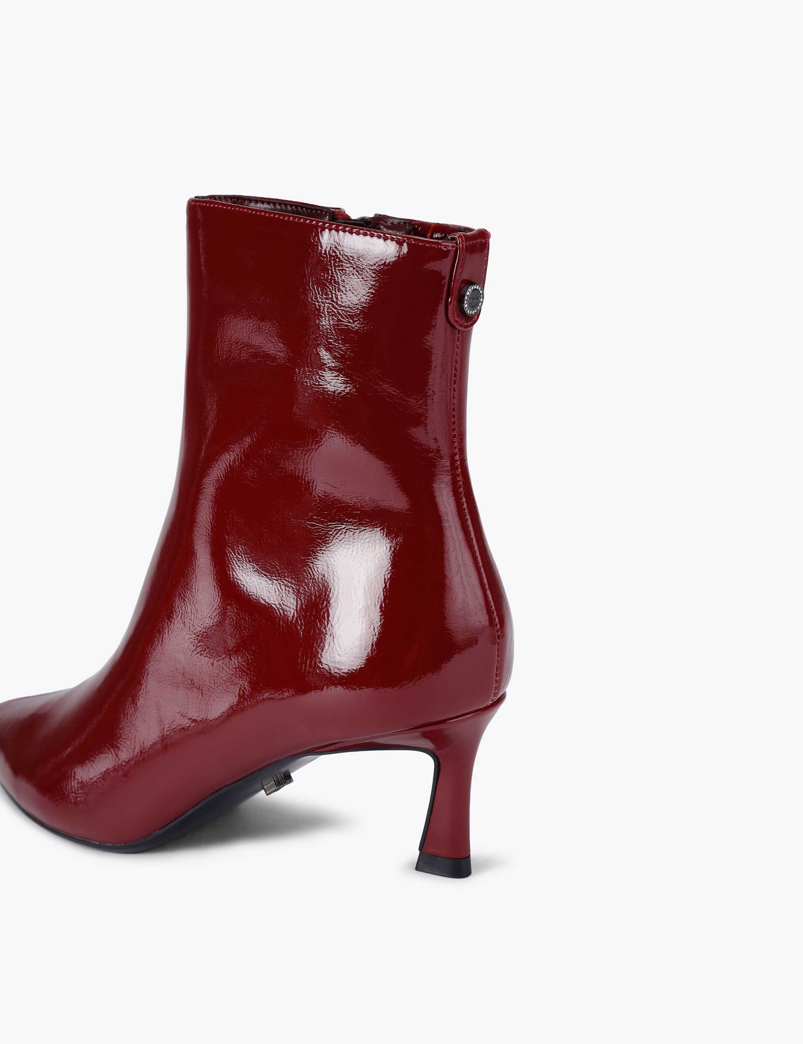 Patent Leather Kitten Heel Ankle Boots 4 of 5