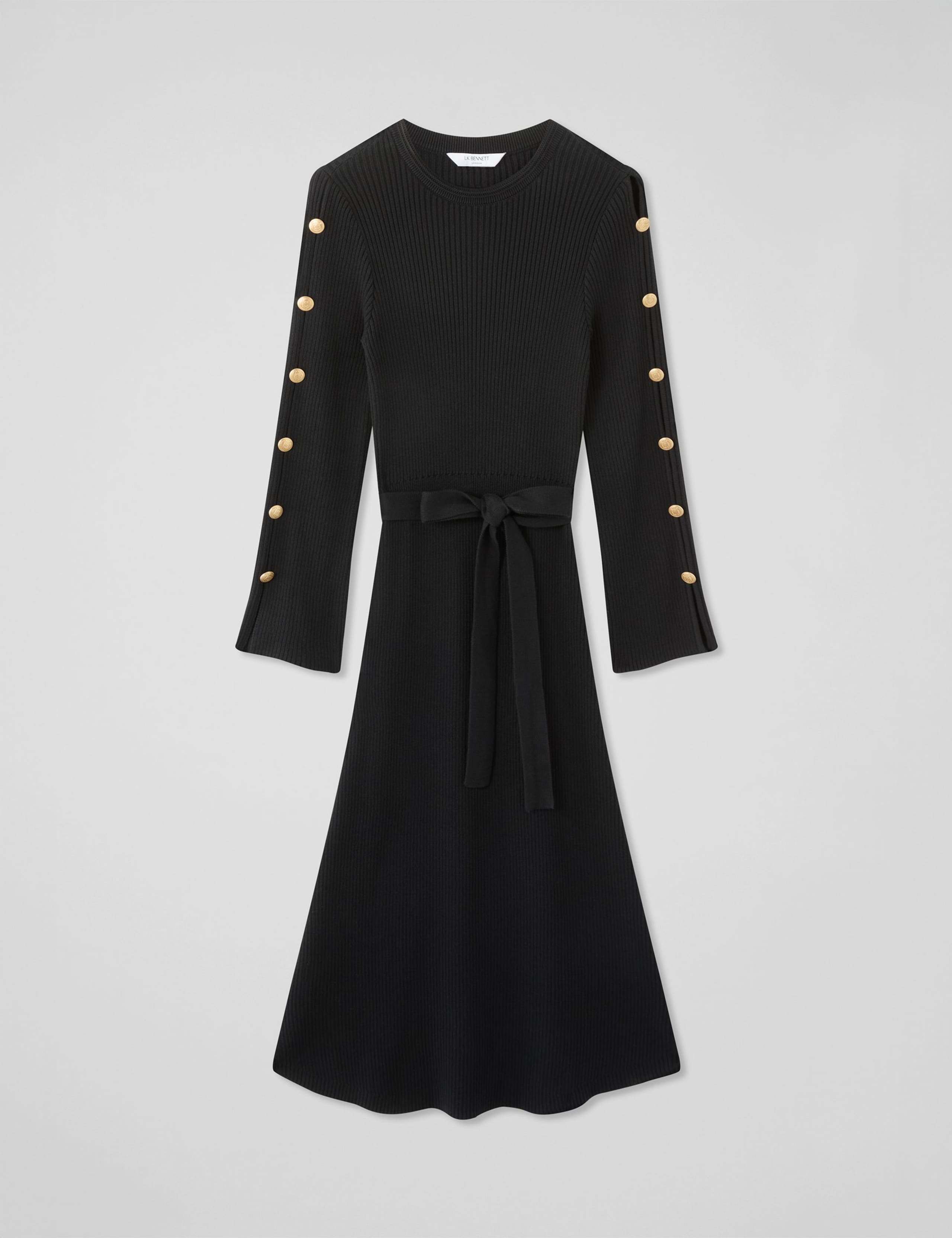 Pure Cotton Button Detail Midi Jumper Dress 2 of 4