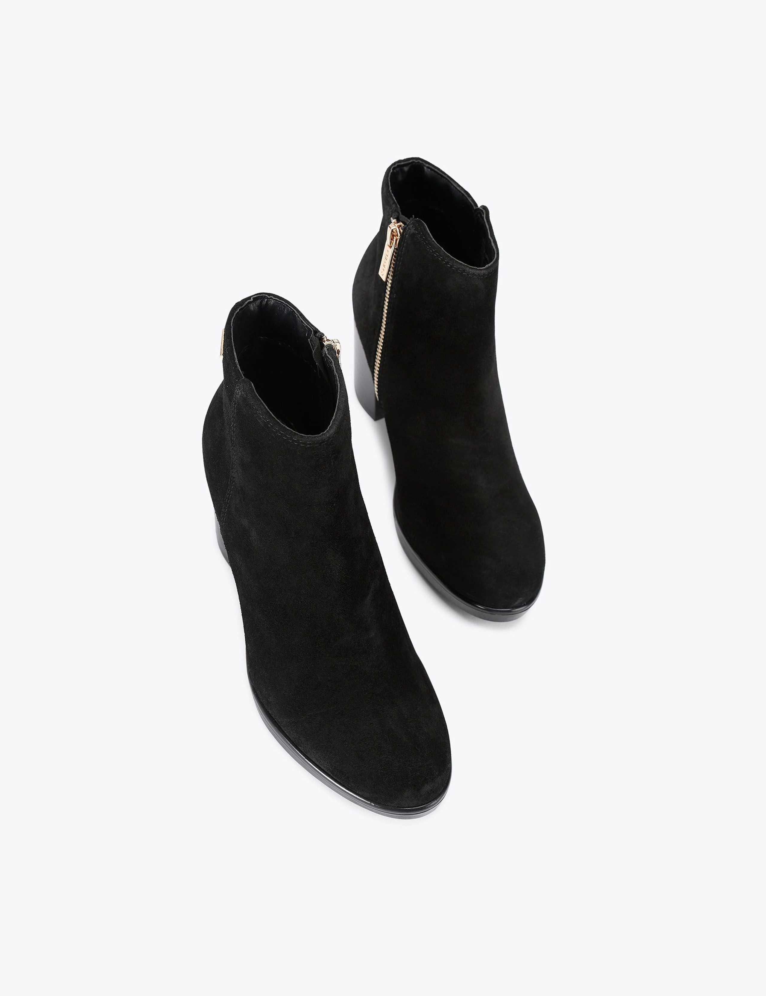 Suede Block Heel Ankle Boots 3 of 4