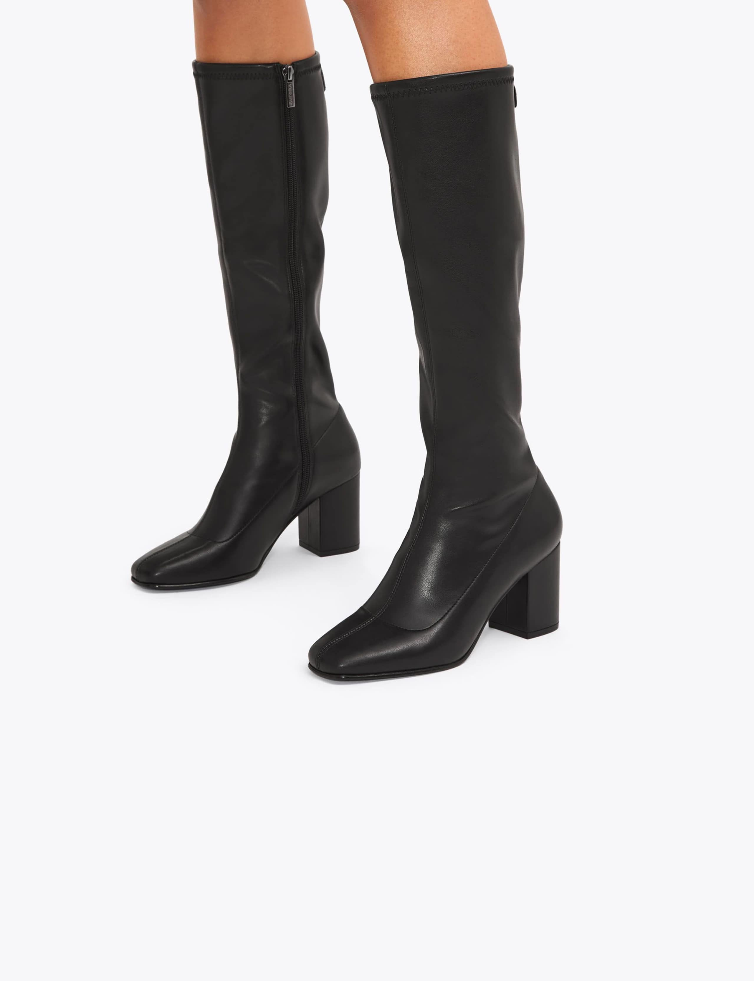 Block Heel Square Toe Knee High Boots 2 of 5
