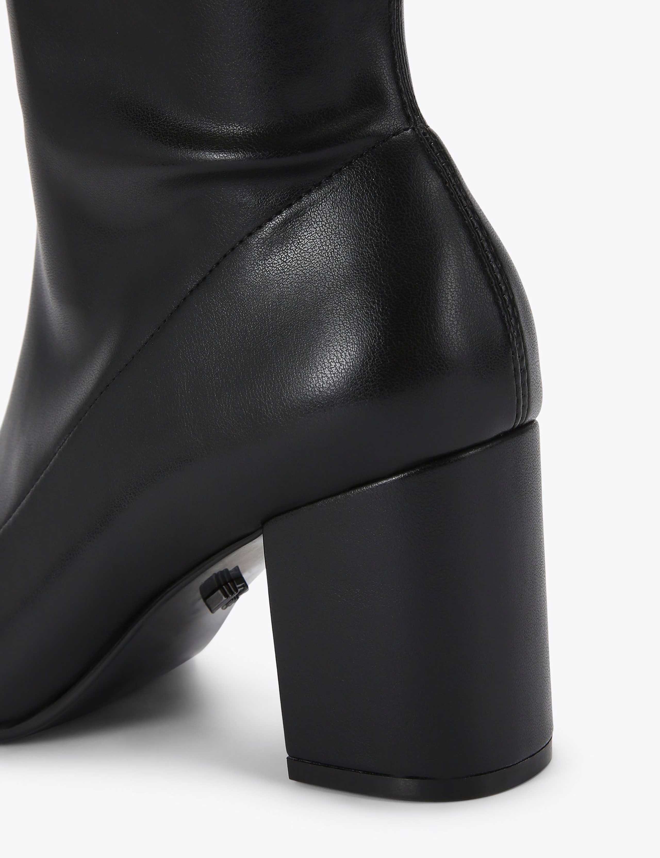 Block Heel Square Toe Knee High Boots 5 of 5