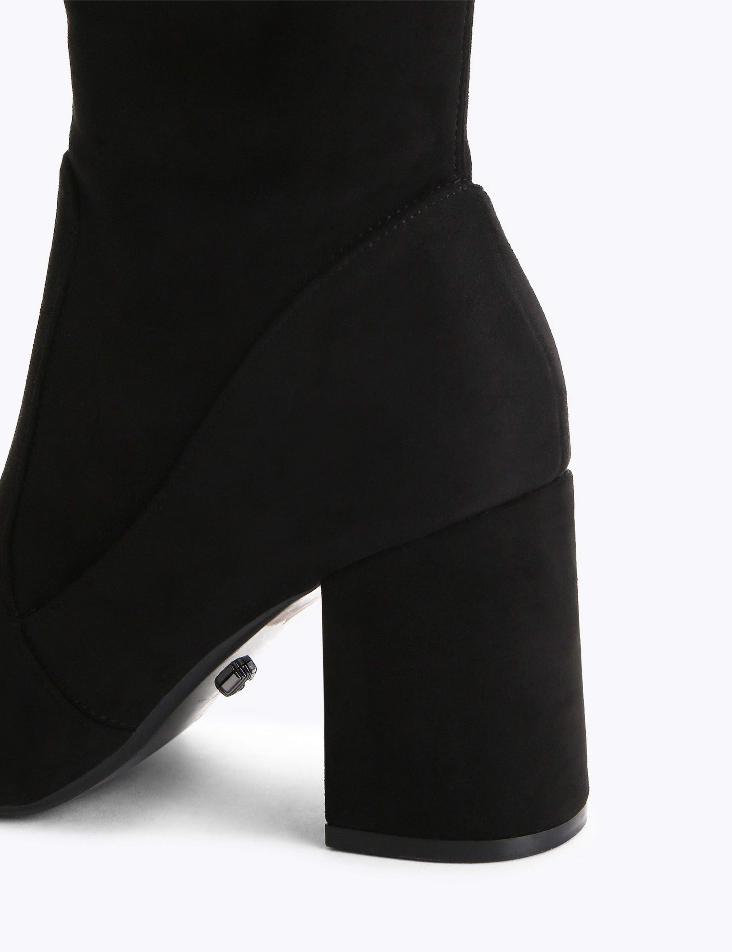 Block Heel Round Toe Over the Knee Boots 2 of 4